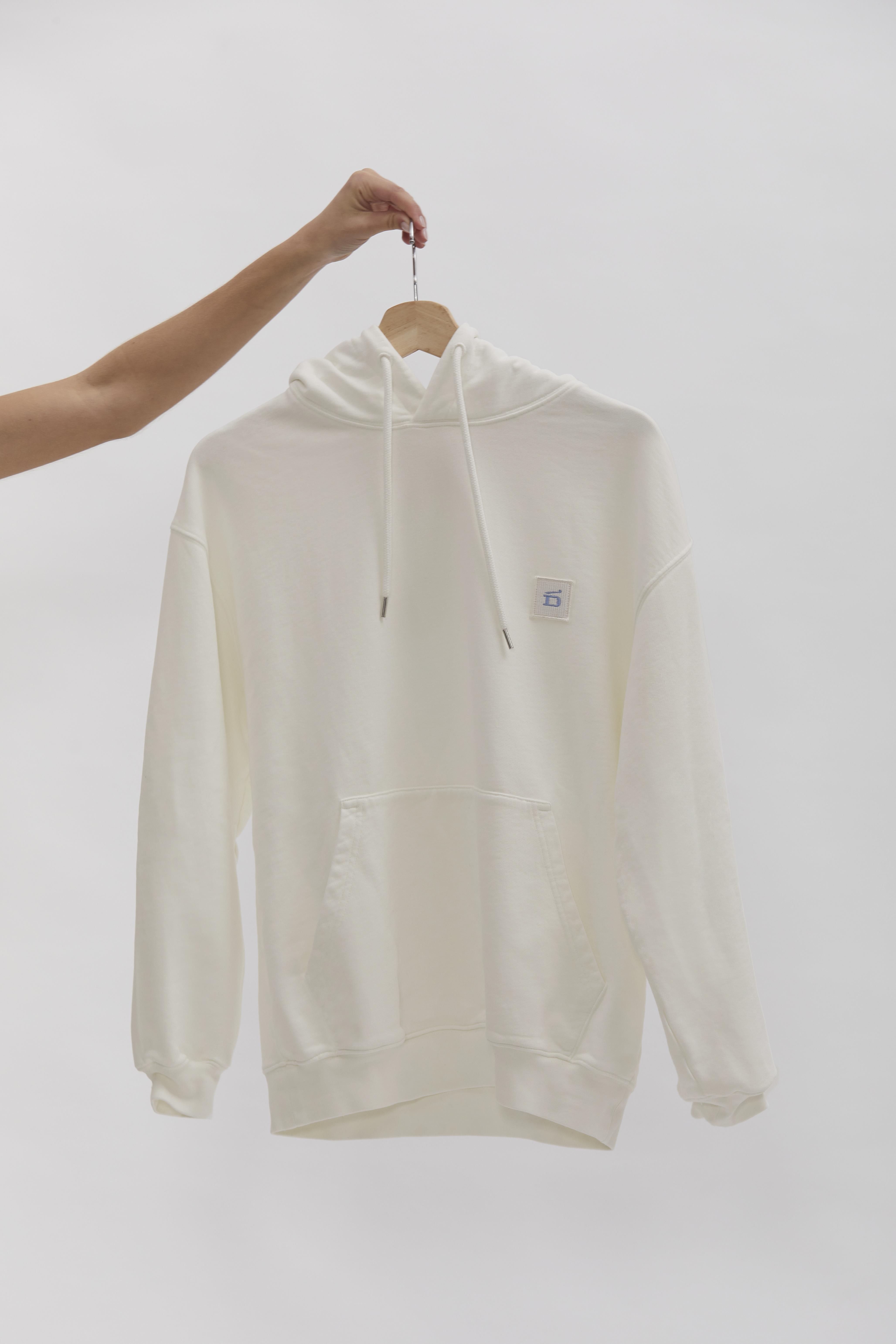 D-Brand, Hoodies, Zip Hoodies, Badge Hoodie, EGGNOG, Creme, 110002, 110002-113