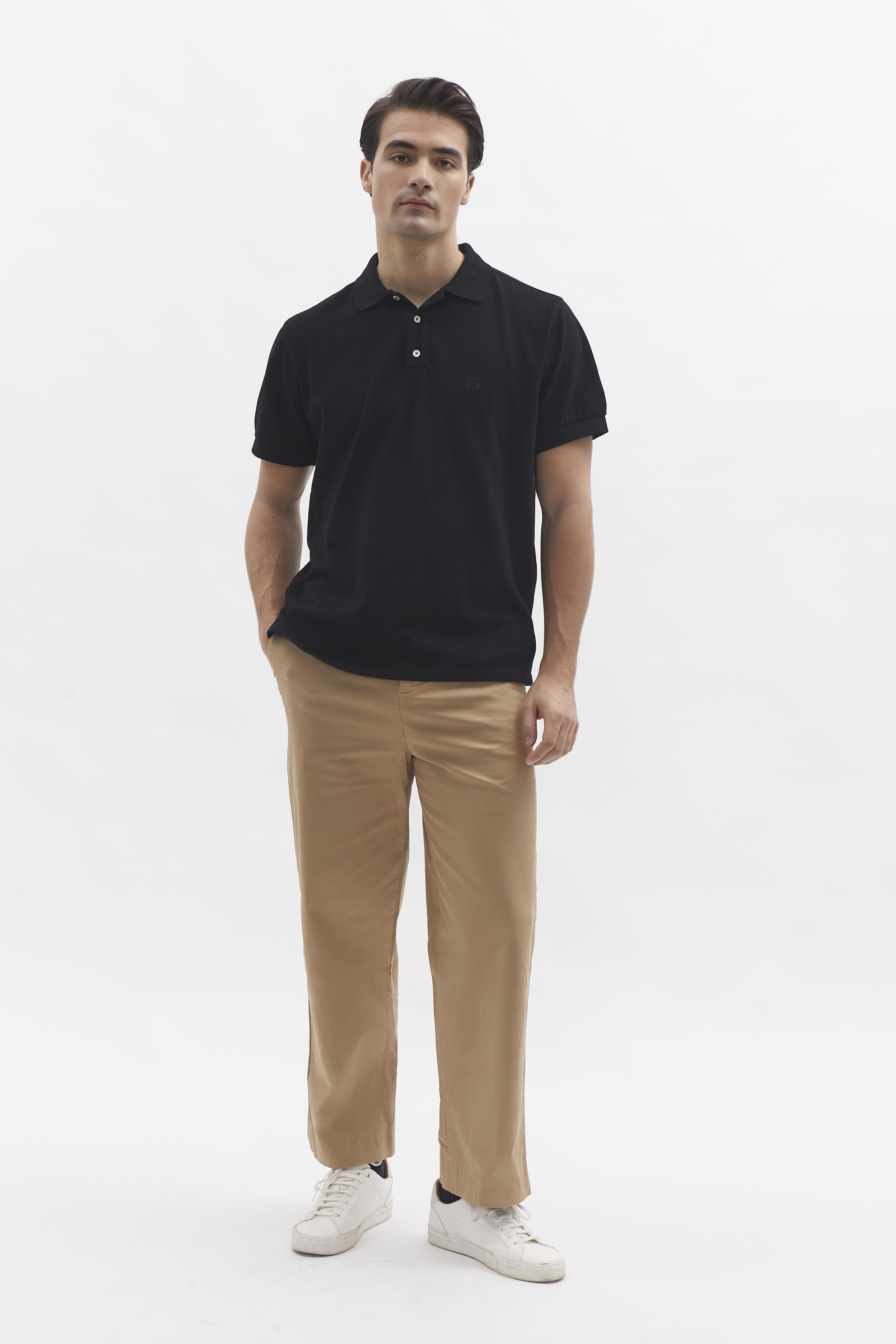D-Brand, T-Shirts und Polos, D-Pique Polo, BLACK, Schwarz, 112310, 112310-100