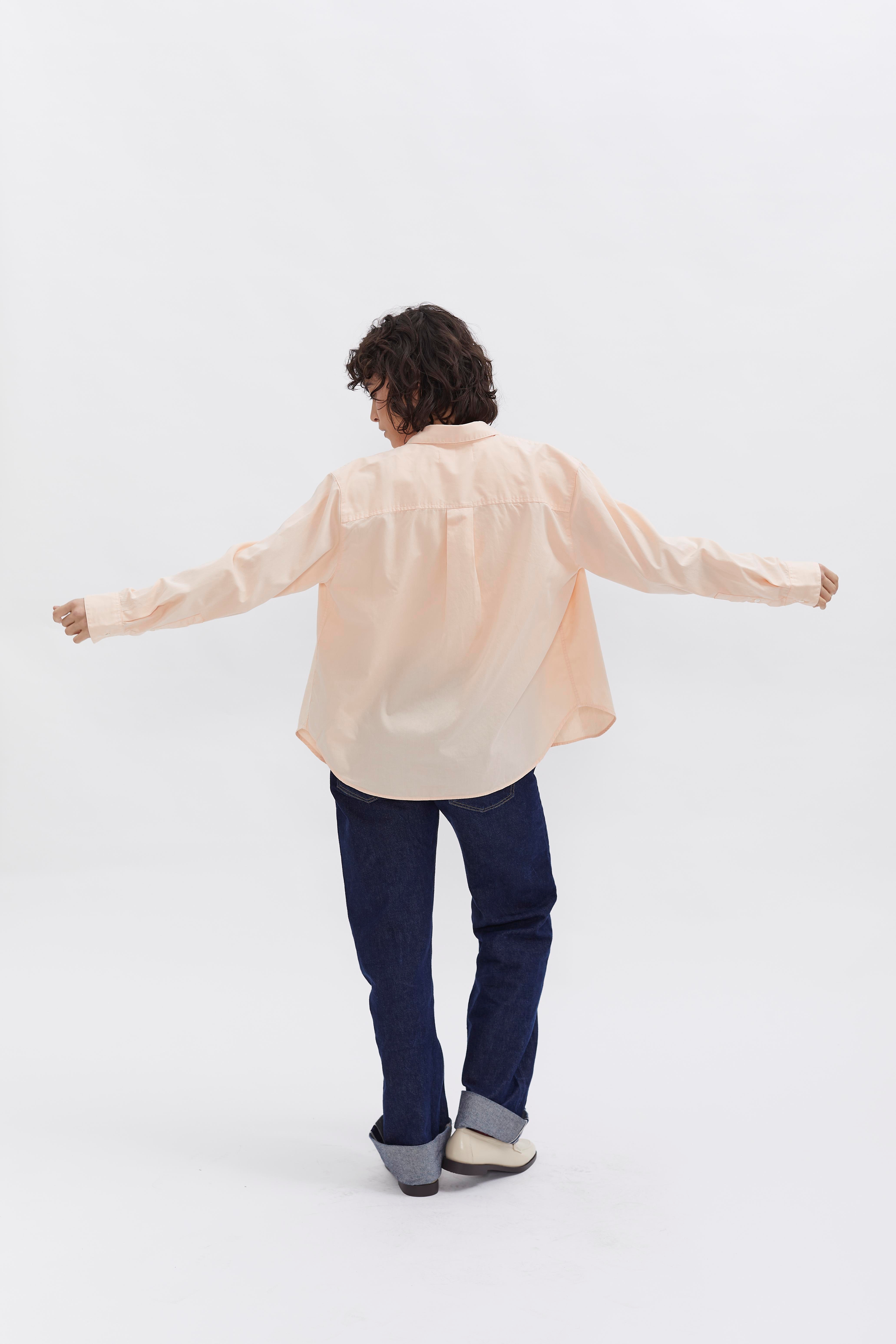 Boxed Fit Bluse D-Brand, Blouses, Boxed Fit Bluse, SALMON, Lachs, 227010, 227010-680