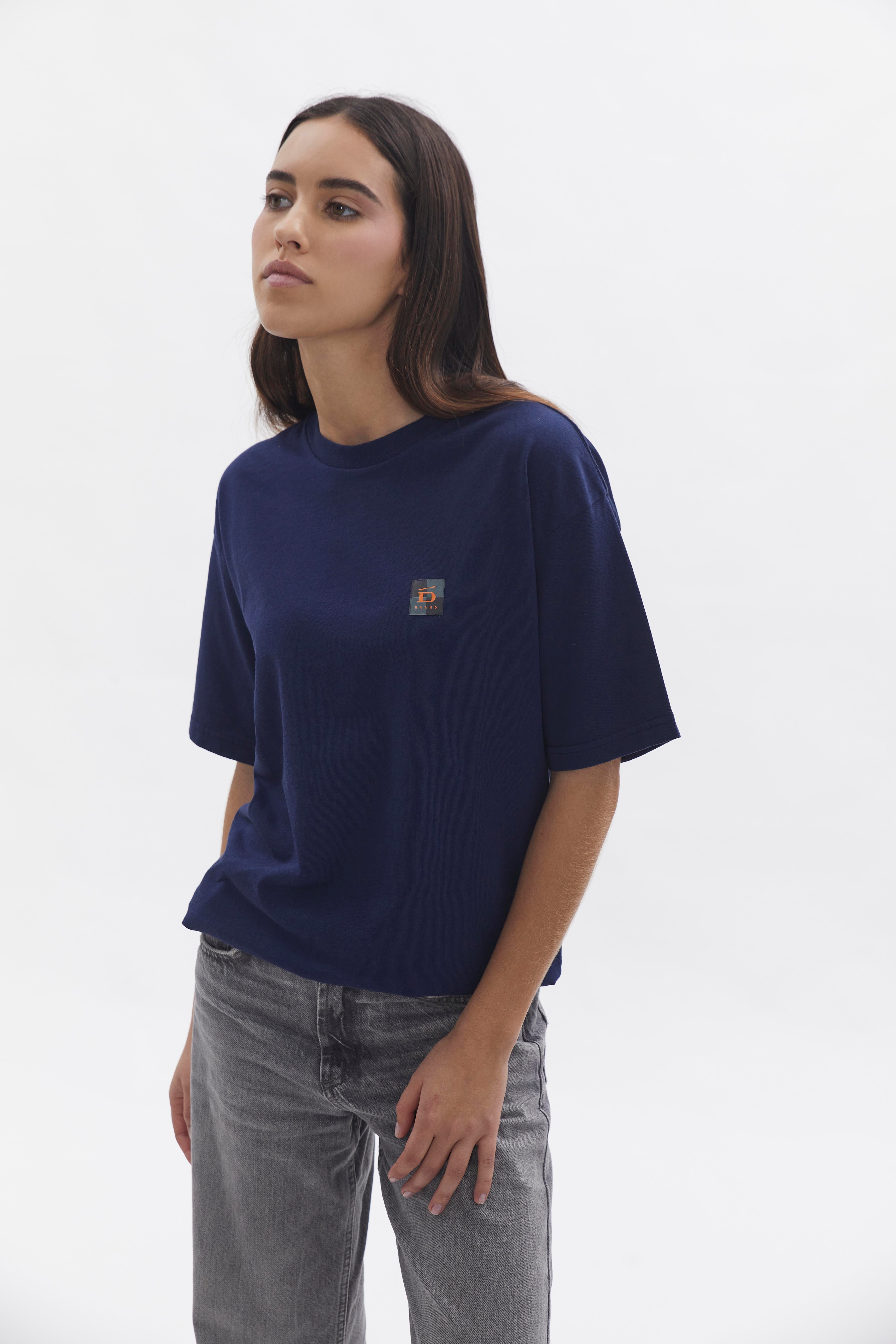Relaxed T-Shirt D-Brand, T-Shirts, Polos und Tops, Relaxed T-Shirt, NAVY, Blau, 222203, 222203-410