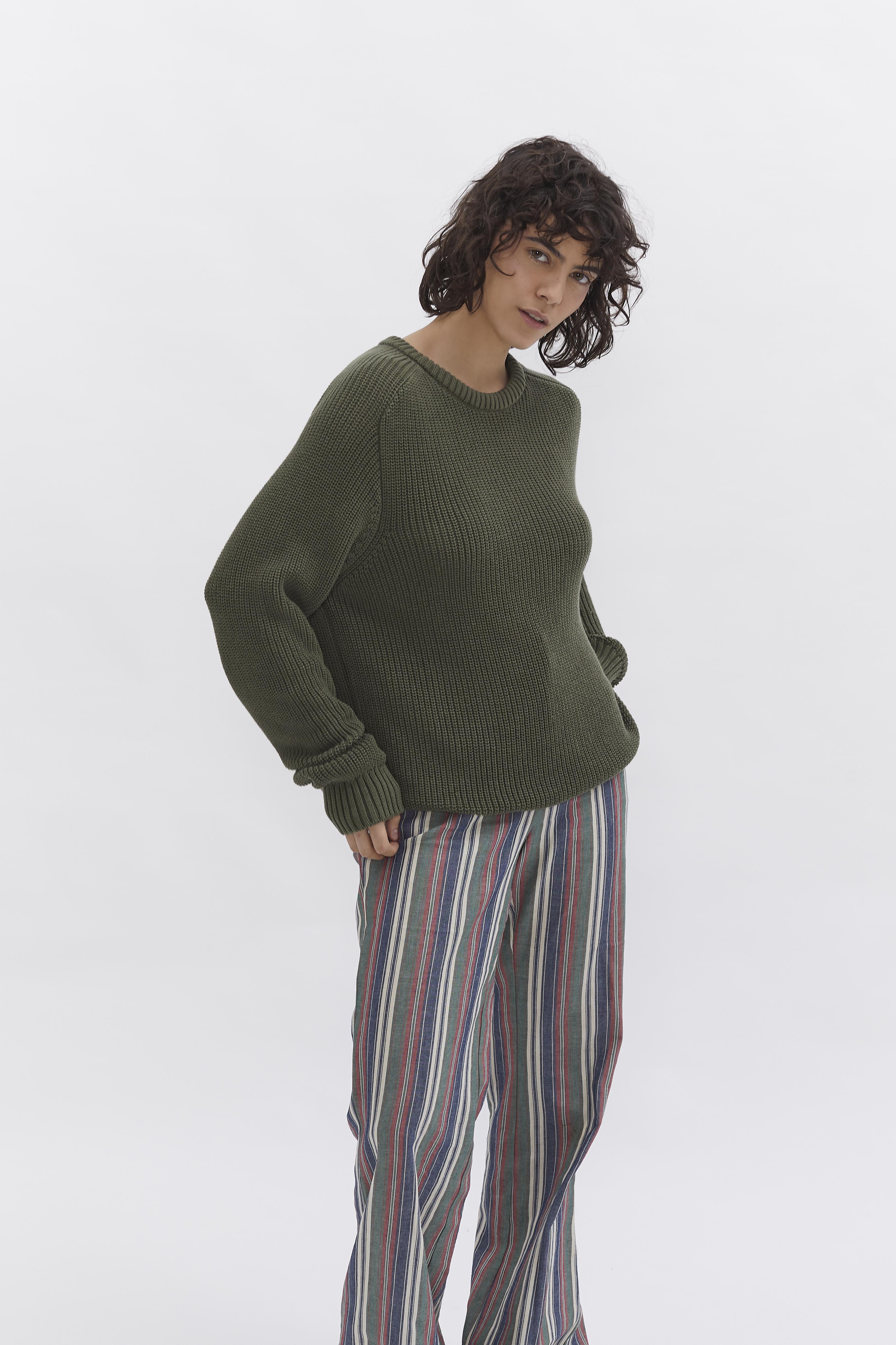 D-Brand, Pullover, Knit Crewneck, HUNT GREEN, Grün, 225201, 225201-325