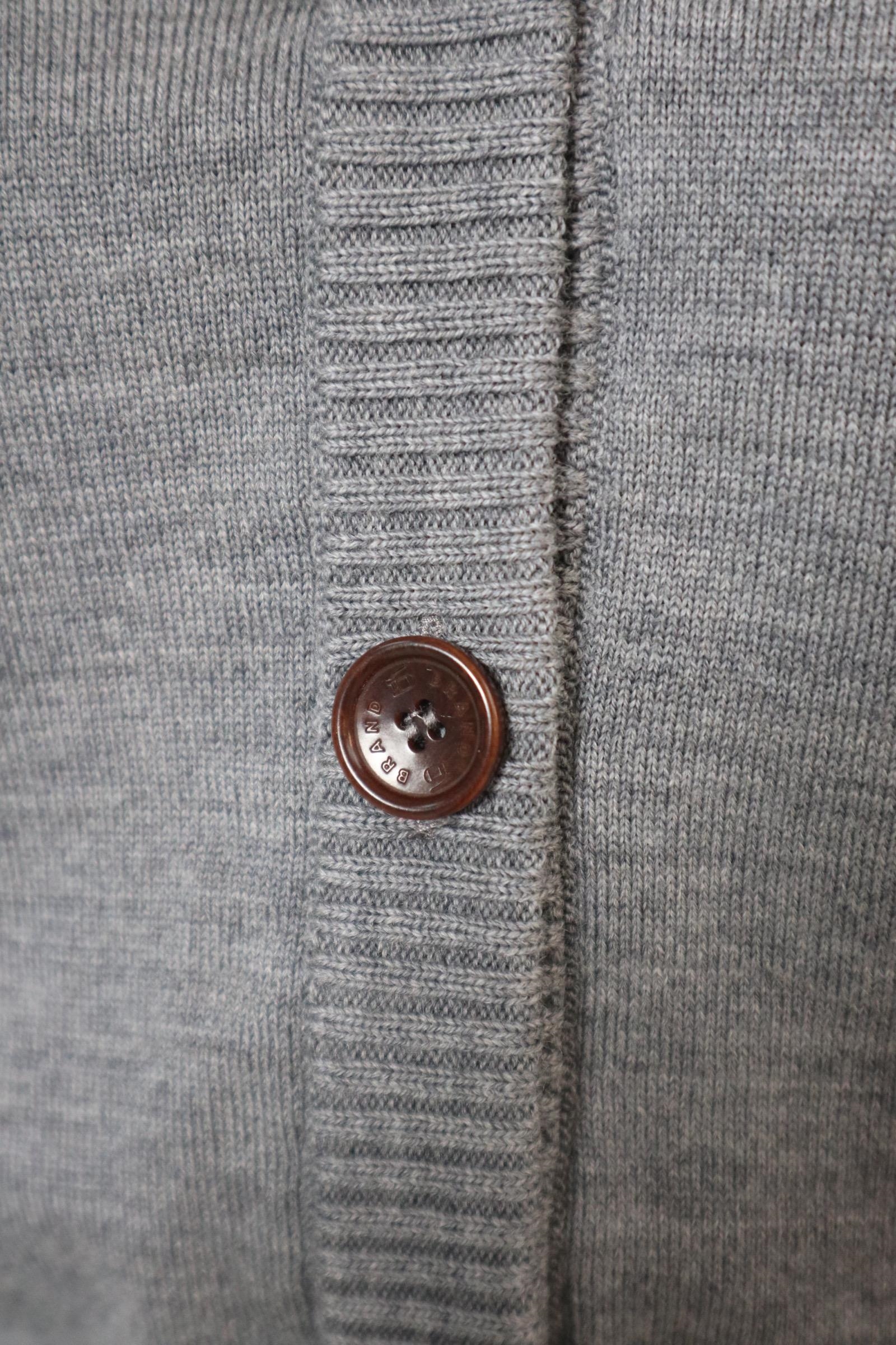 D-Brand, Jackets, Vest, Cardigans, D-Intarsia Cardigan, GREY MELANGE, Grau, 223310, 223310-152