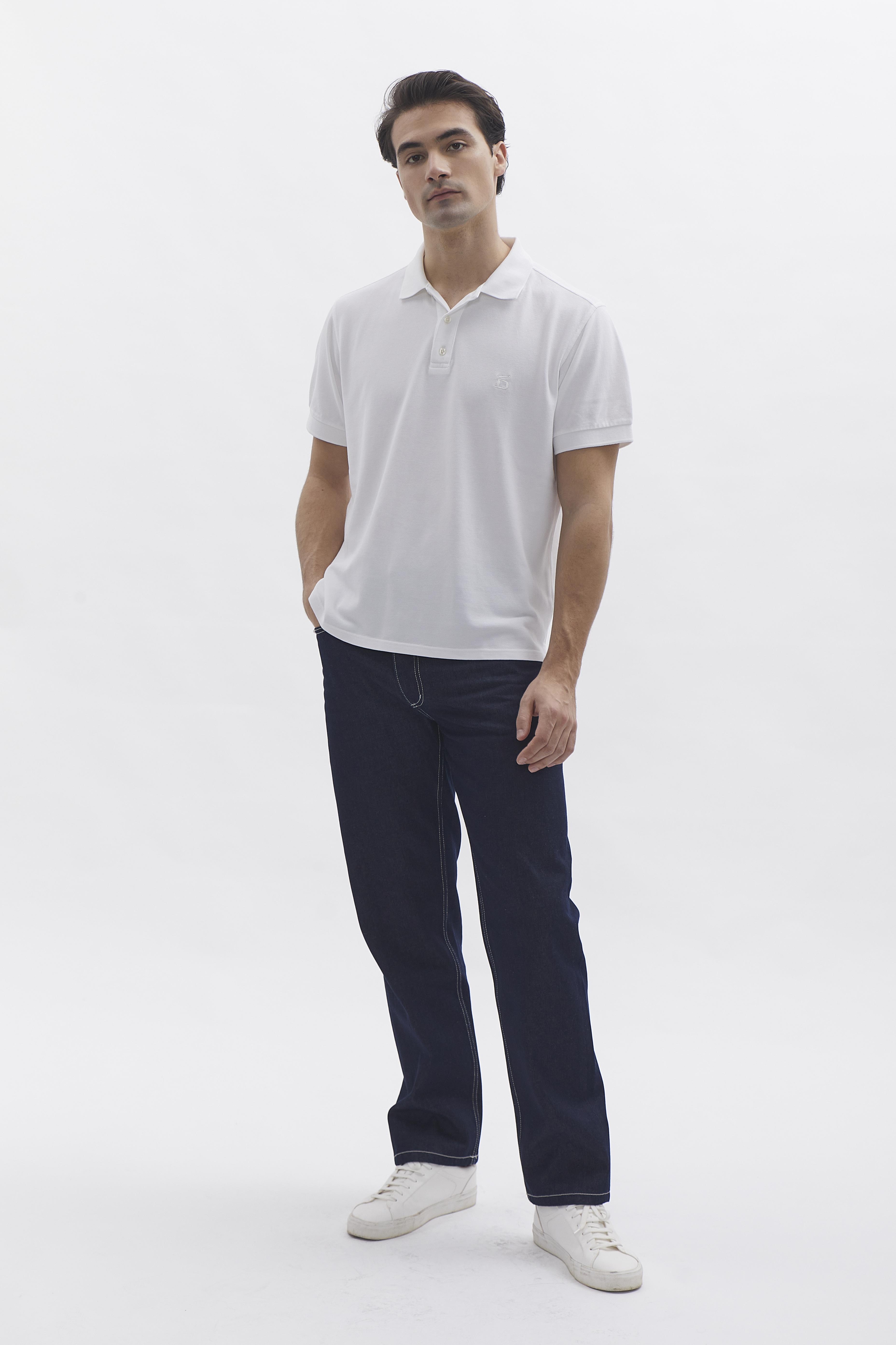 D-Brand, T-Shirts und Polos, D-Pique Polo, WHITE, Weiß, 112310, 112310-110