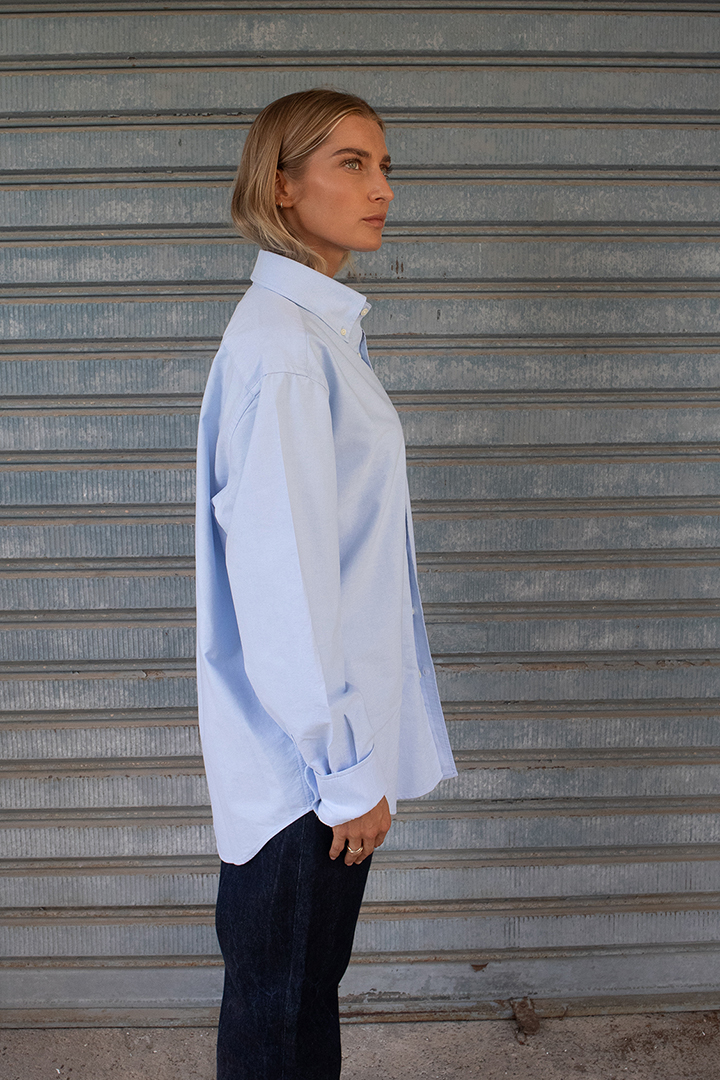 D-Brand, Blouses, Oxford Shirt, PALE BLUE, Blau, 217010, 217010-476