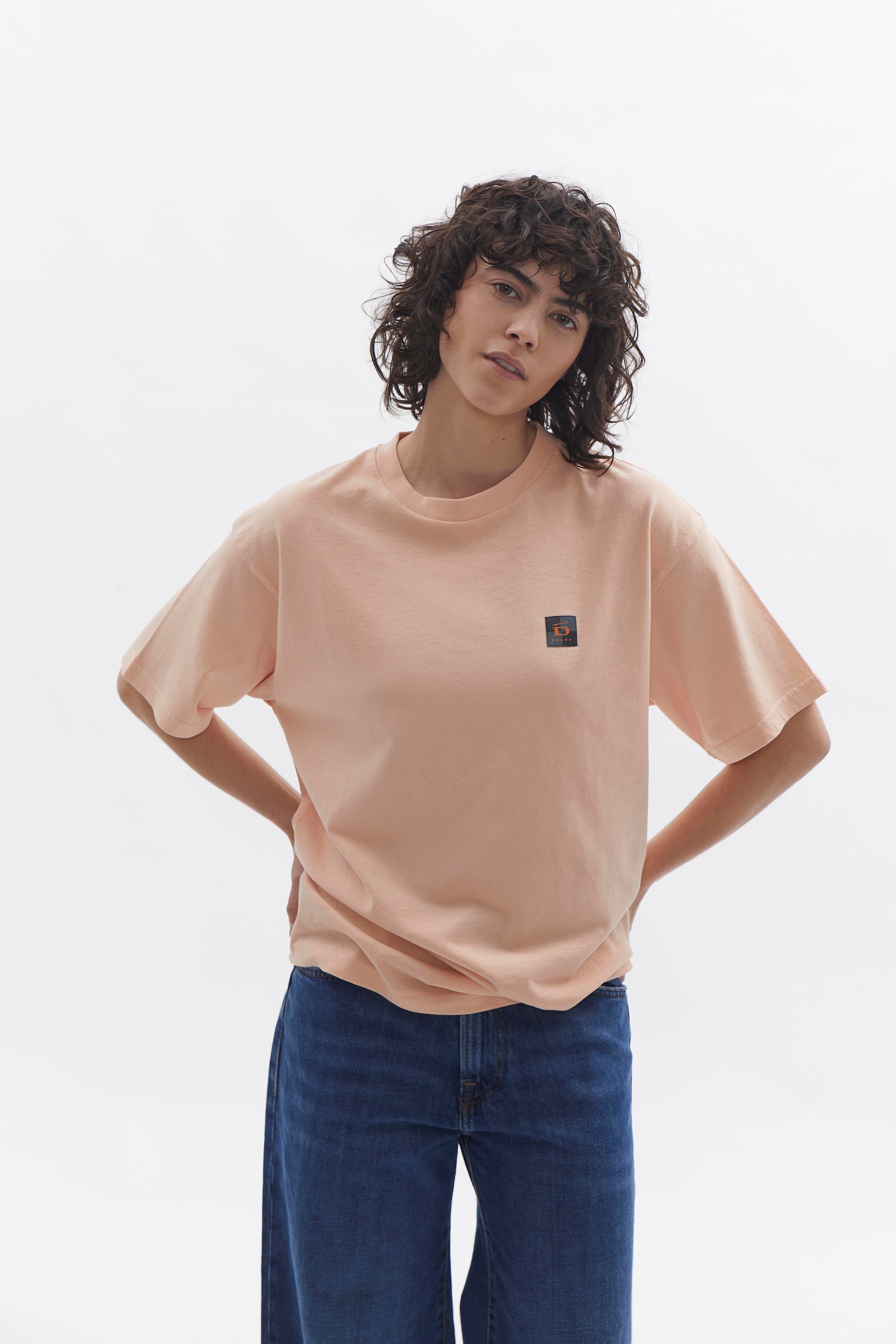 Relaxed T-Shirt D-Brand, T-Shirts, Polos und Tops, Relaxed T-Shirt, SALMON, Lachs, 222203, 222203-680