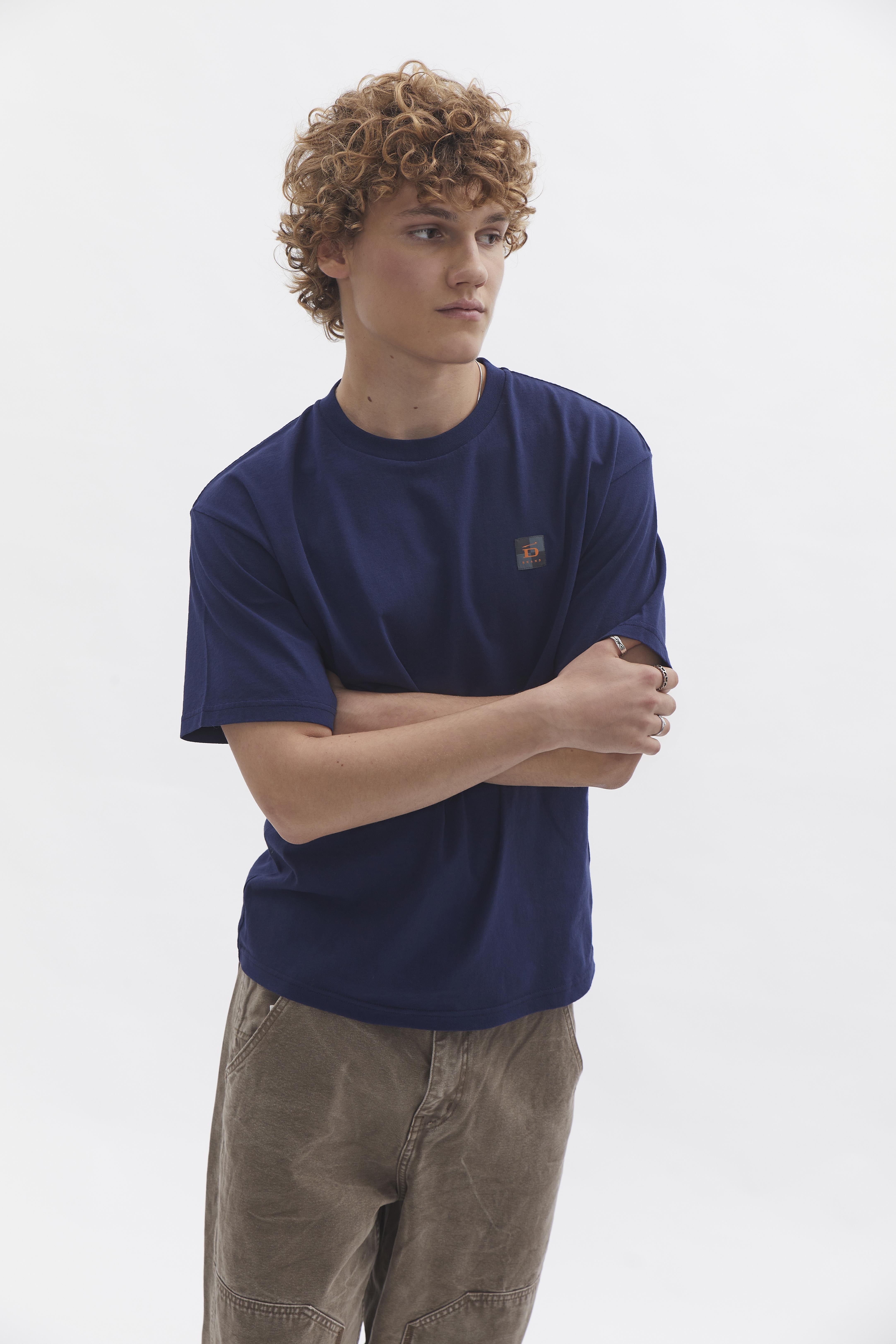 Relaxed T-Shirt D-Brand, T-Shirts und Polos, Relaxed T-Shirt, NAVY, Blau, 112201, 112201-410