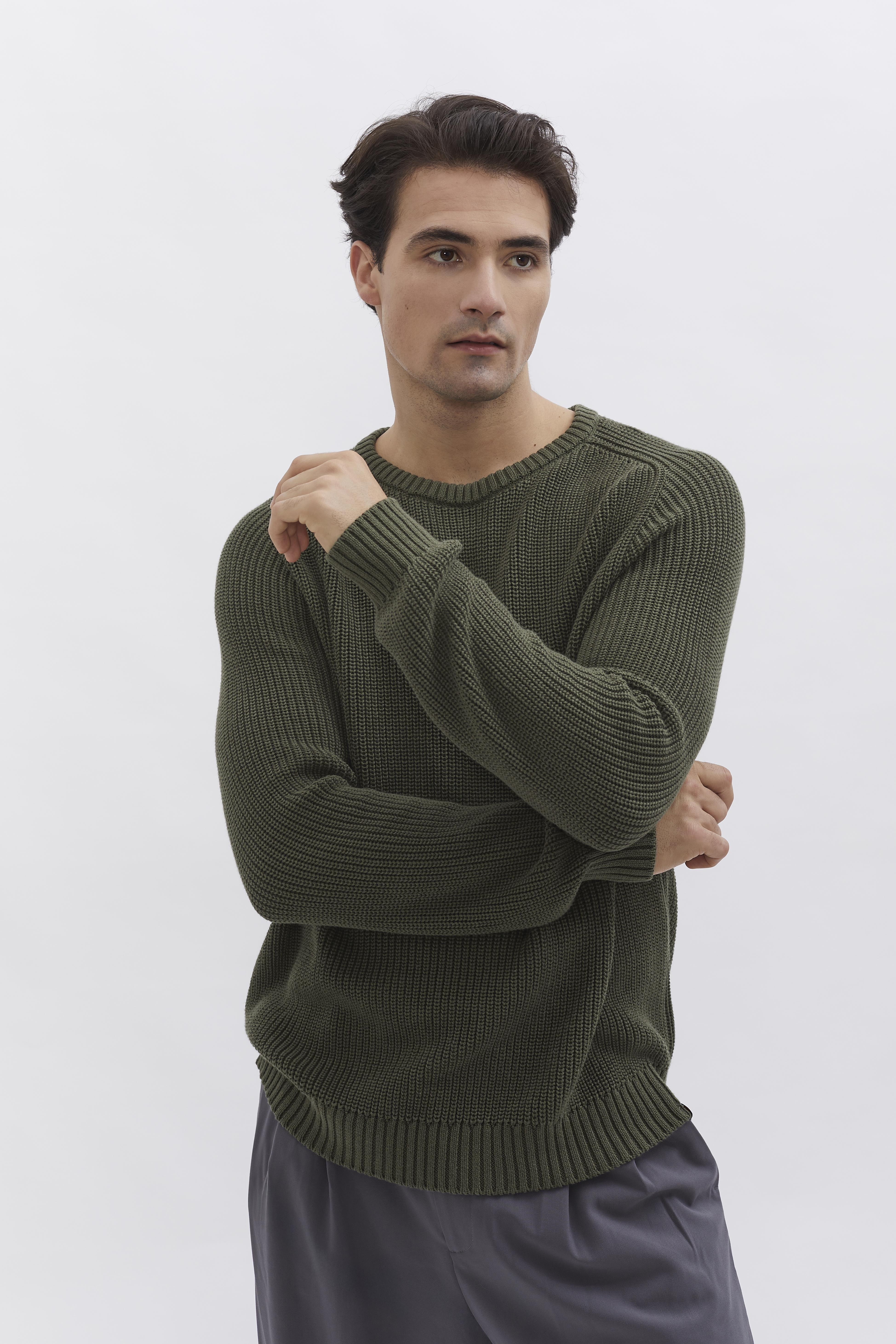 D-Brand, Pullover, Knit Crewneck, HUNT GREEN, Grün, 115201, 115201-325