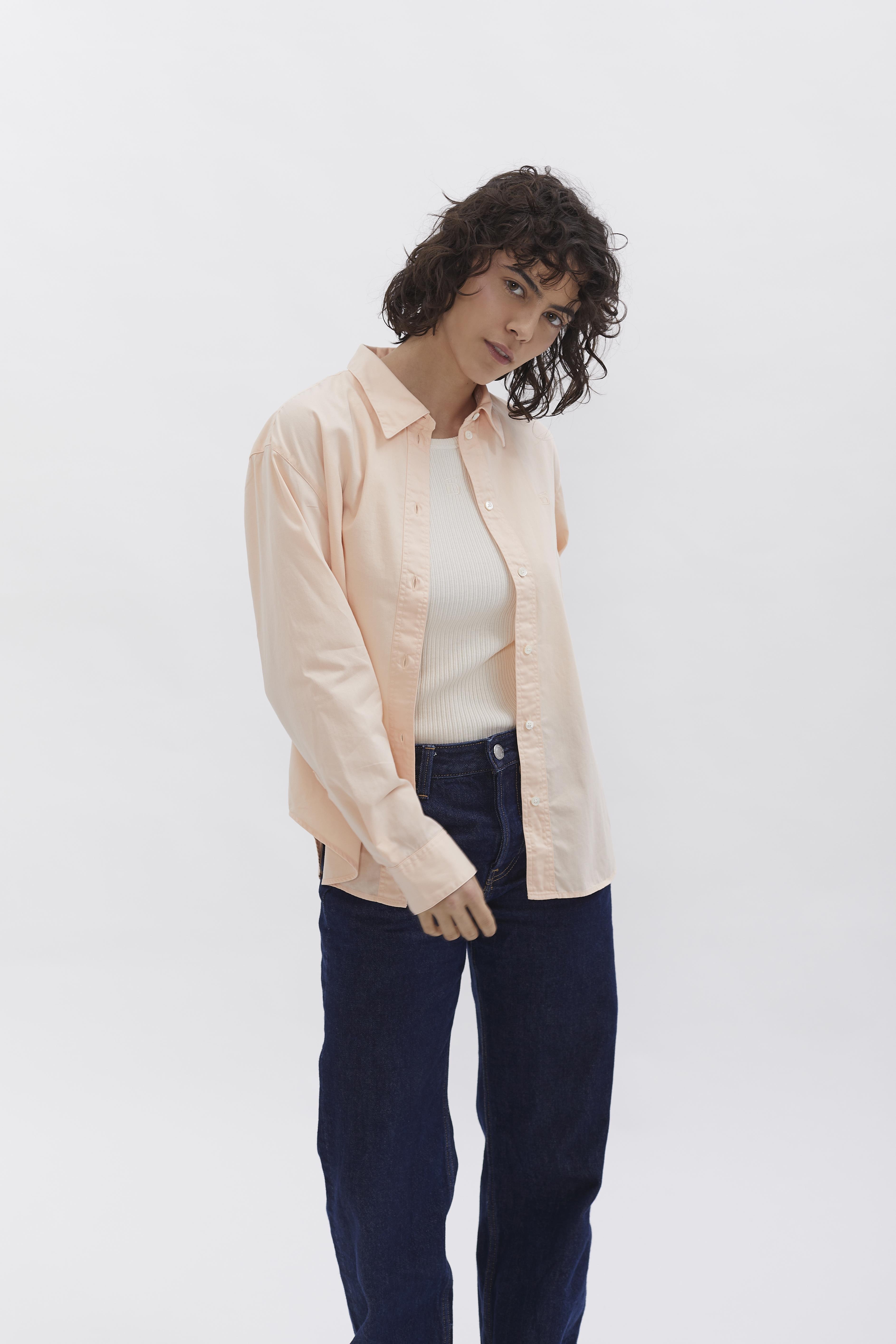 D-Brand, Blouses, Boxed Fit Bluse, SALMON, Lachs, 227010, 227010-680