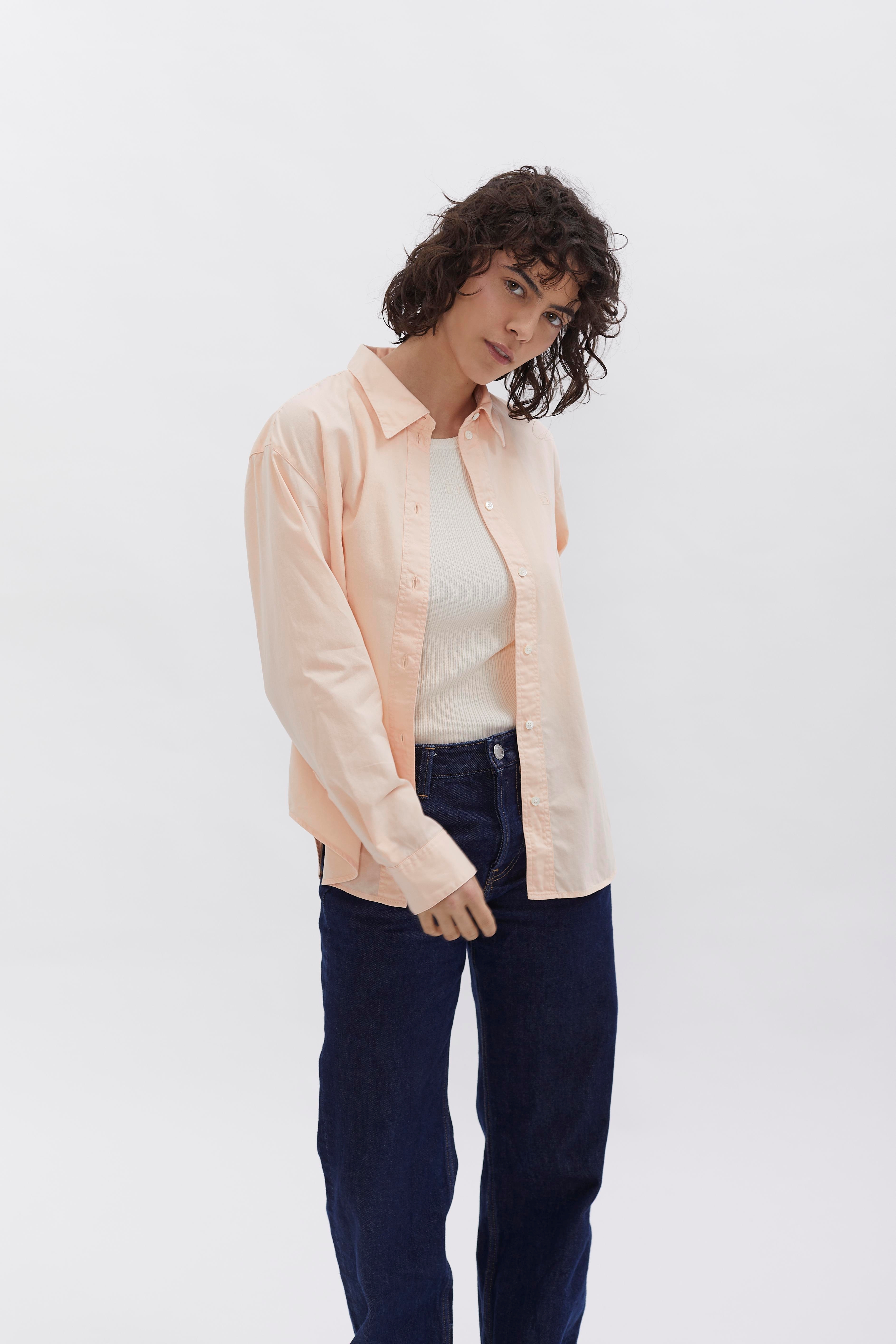 Boxed Fit Bluse D-Brand, Blouses, Boxed Fit Bluse, SALMON, Lachs, 227010, 227010-680