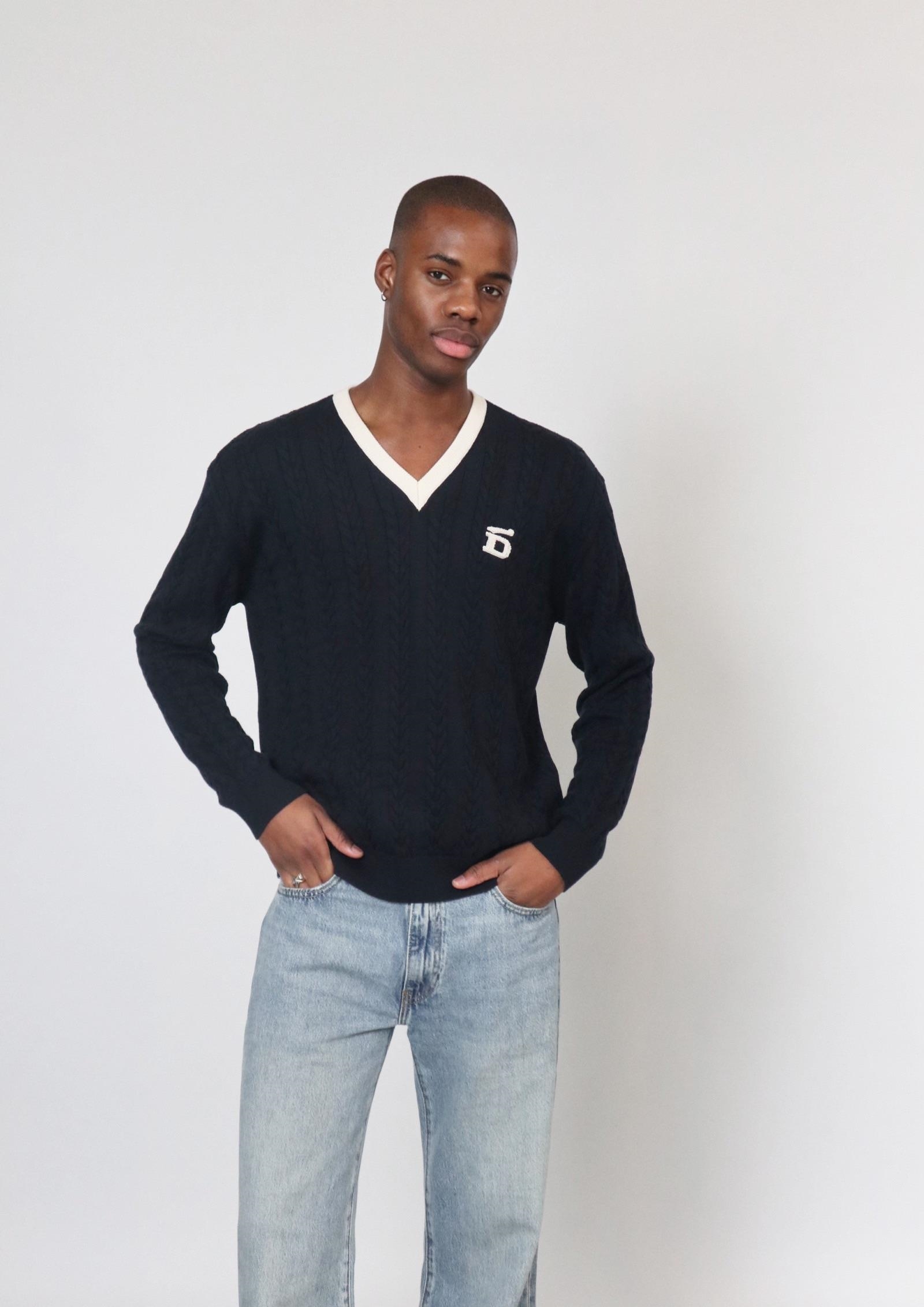 D-Brand, Pullover, College Cable Knit , NAVY, Blau, 115230, 115230-410