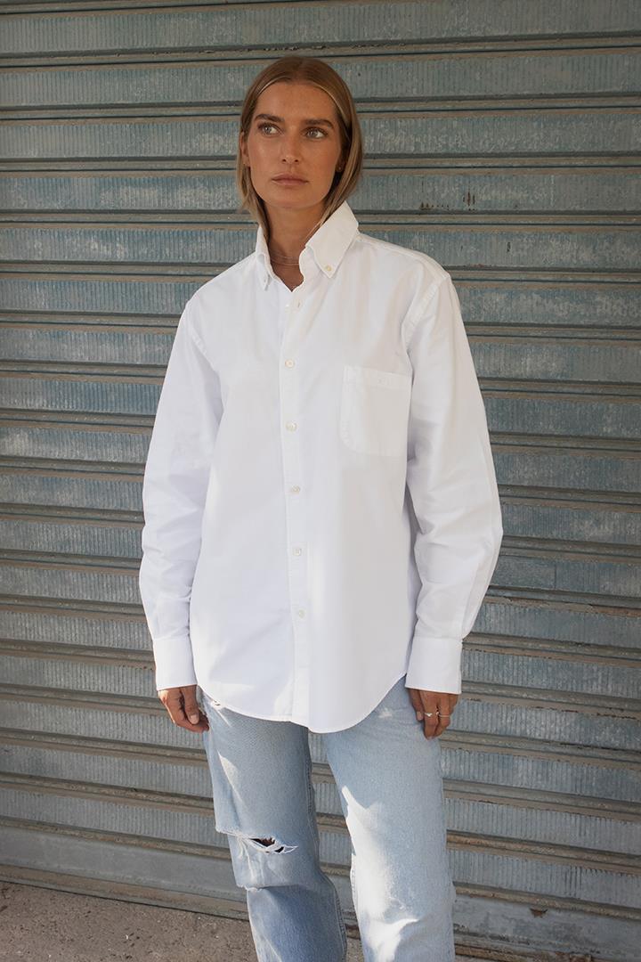Oxford Shirt D-Brand, Blouses, Oxford Shirt, WHITE, Weiß, 217010, 217010-110