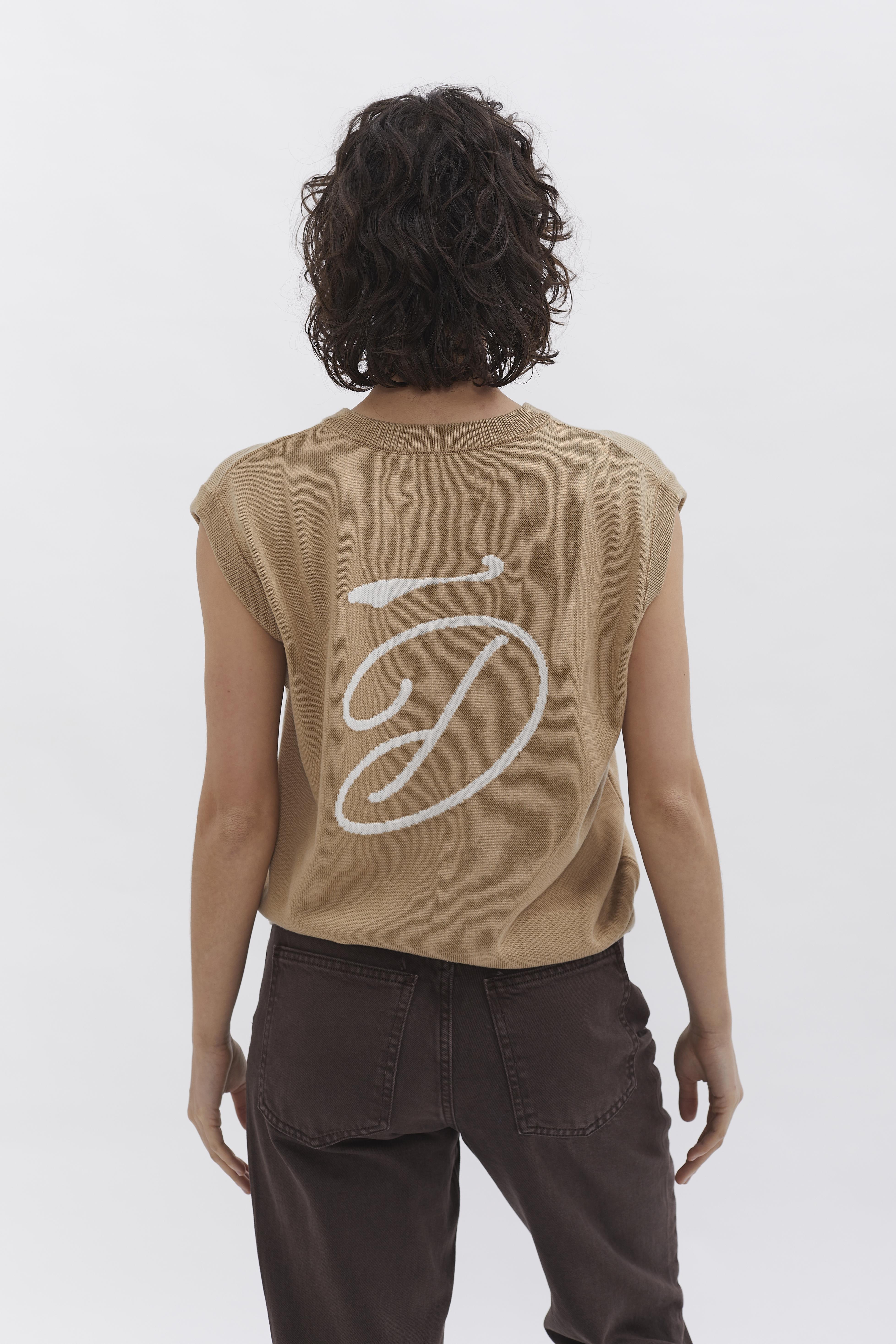 D-Brand, Jackets, Vest, Cardigans, Knit Vest, SAND, Creme, 226301, 226301-256