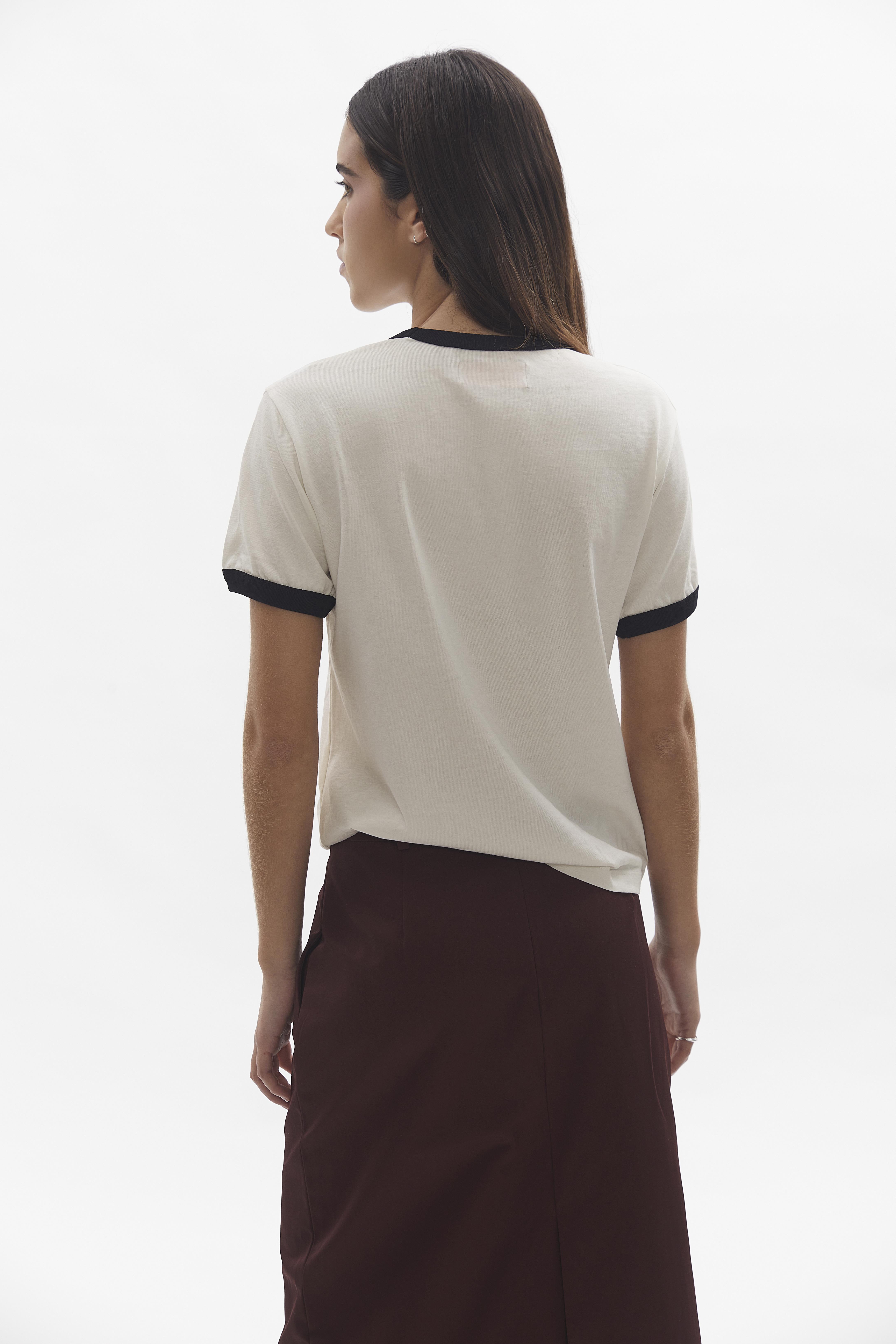 D-Brand, T-Shirts, Polos und Tops, Ringer T-Shirt, EGGNOG, 222207, 222207-113