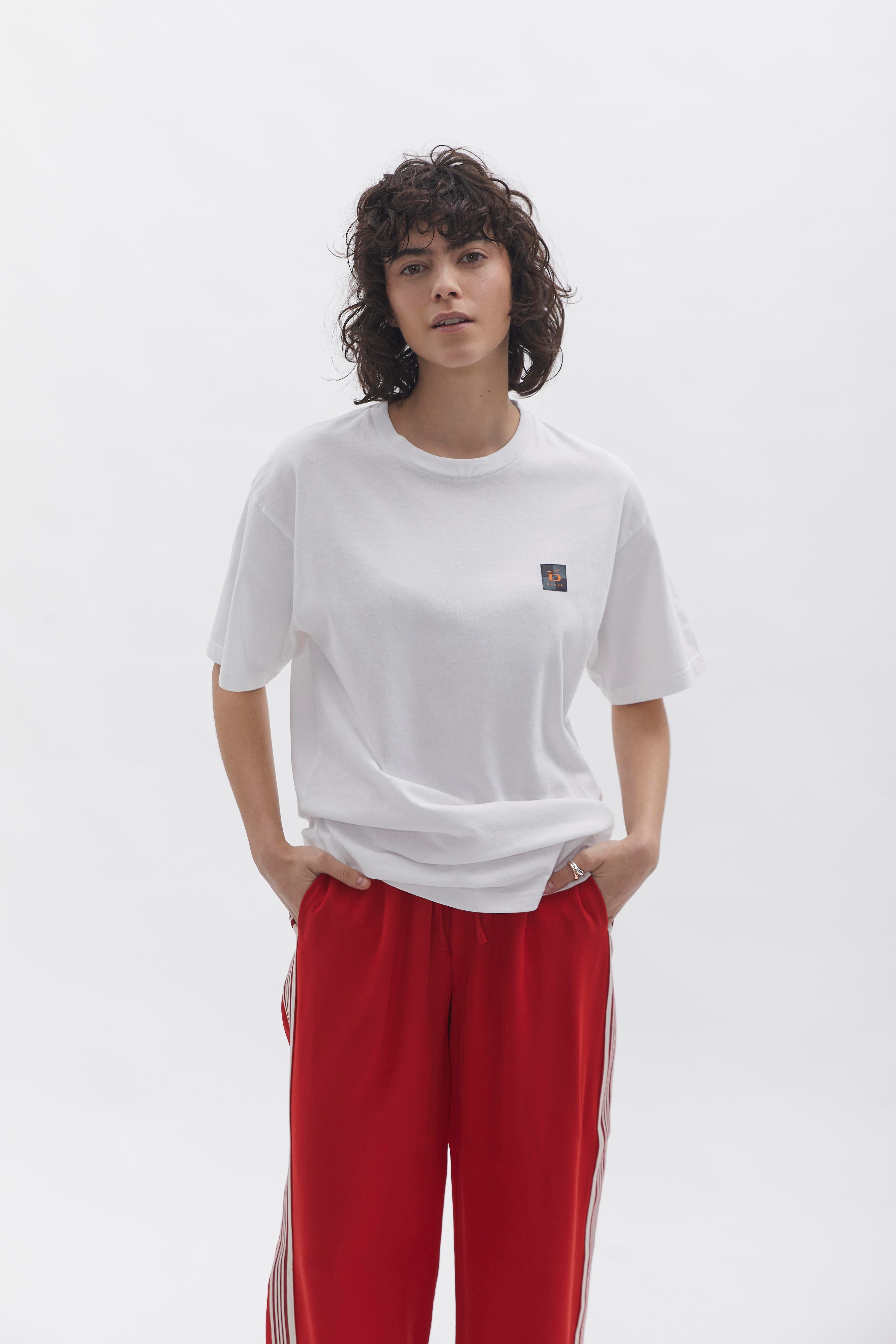 Relaxed T-Shirt D-Brand, T-Shirts, Polos und Tops, Relaxed T-Shirt, WHITE, Weiß, 222203, 222203-110