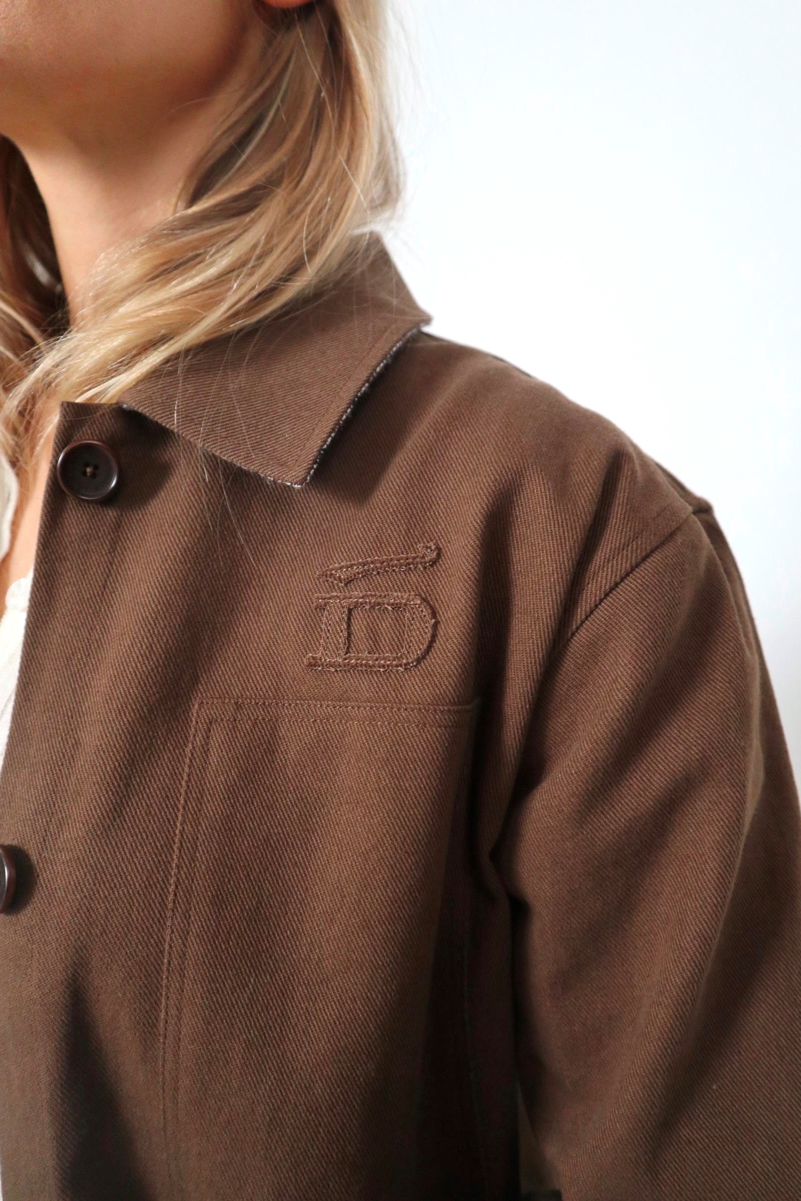 D-Brand, Jackets, Vest, Cardigans, Vintage Twill Jacket, BROWN, Braun, 226501, 226501-201