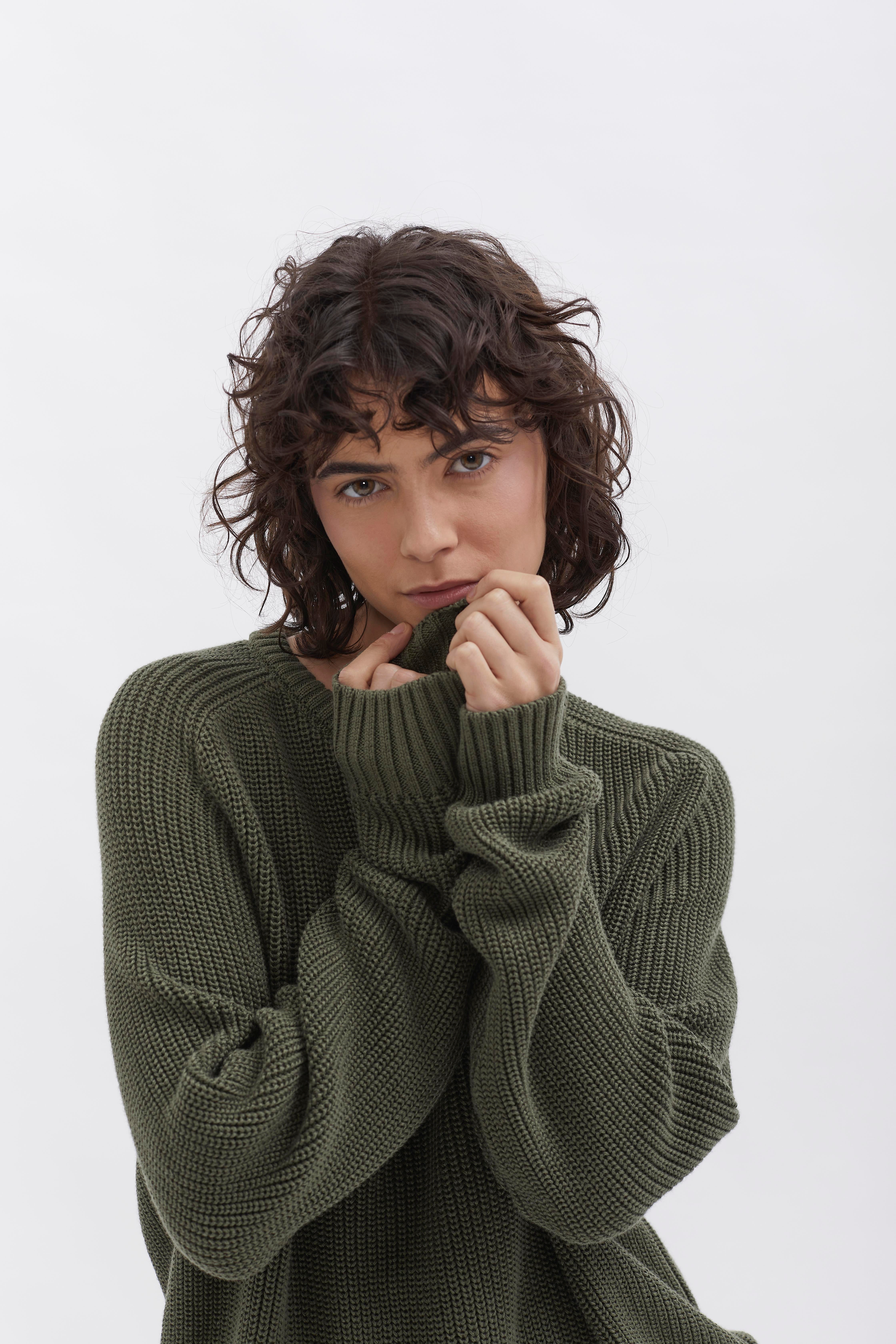 Knit Crewneck D-Brand, Pullover, Knit Crewneck, HUNT GREEN, Grün, 225201, 225201-325