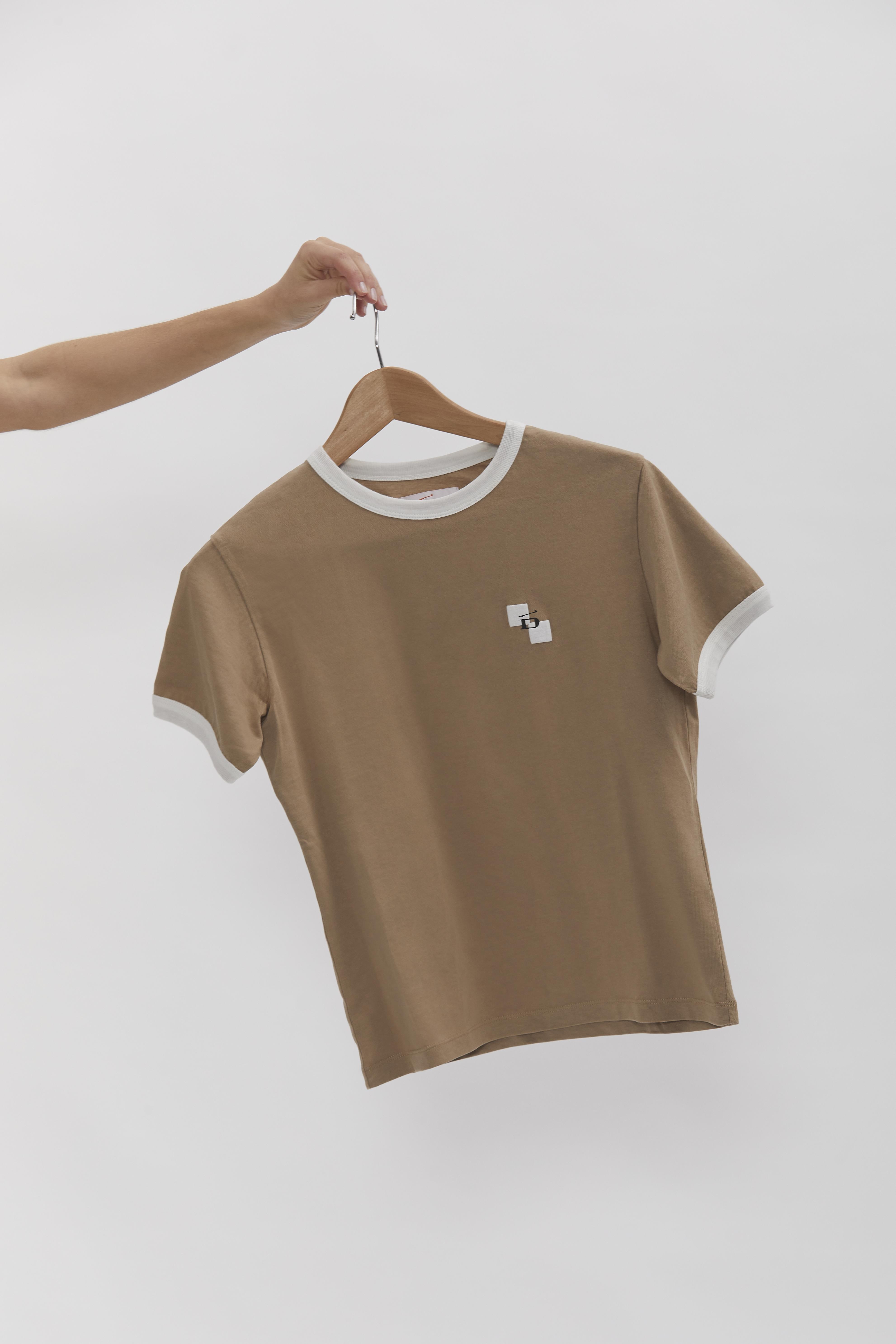 D-Brand, T-Shirts, Polos und Tops, Ringer T-Shirt, ALMOND, Braun, 222207, 222207-252