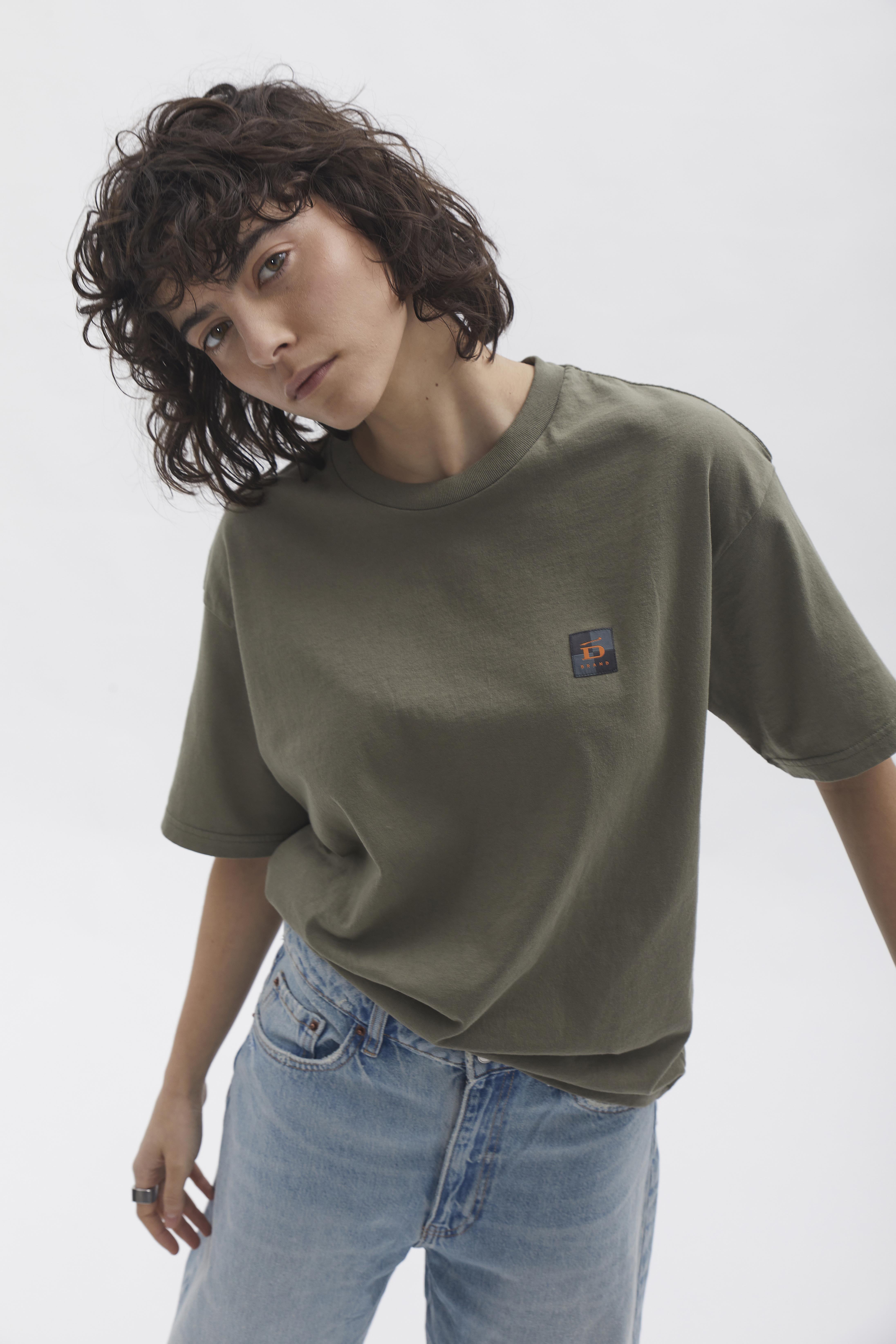 D-Brand, T-Shirts, Polos und Tops, Relaxed T-Shirt, DUSTY OLIVE, Grün, 222203, 222203-322