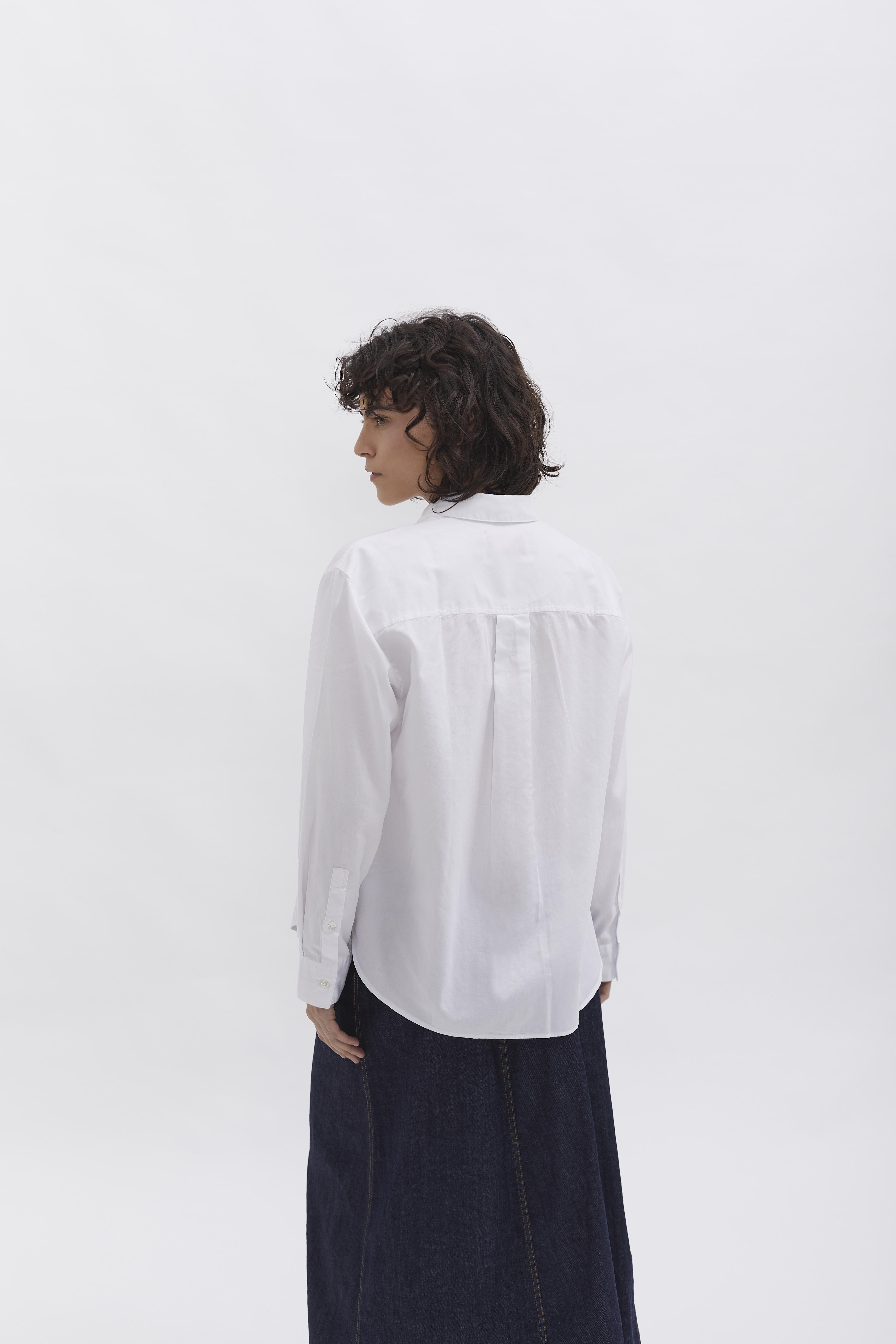 D-Brand, Blouses, Boxed Fit Bluse, WHITE, Weiß, 227010, 227010-110