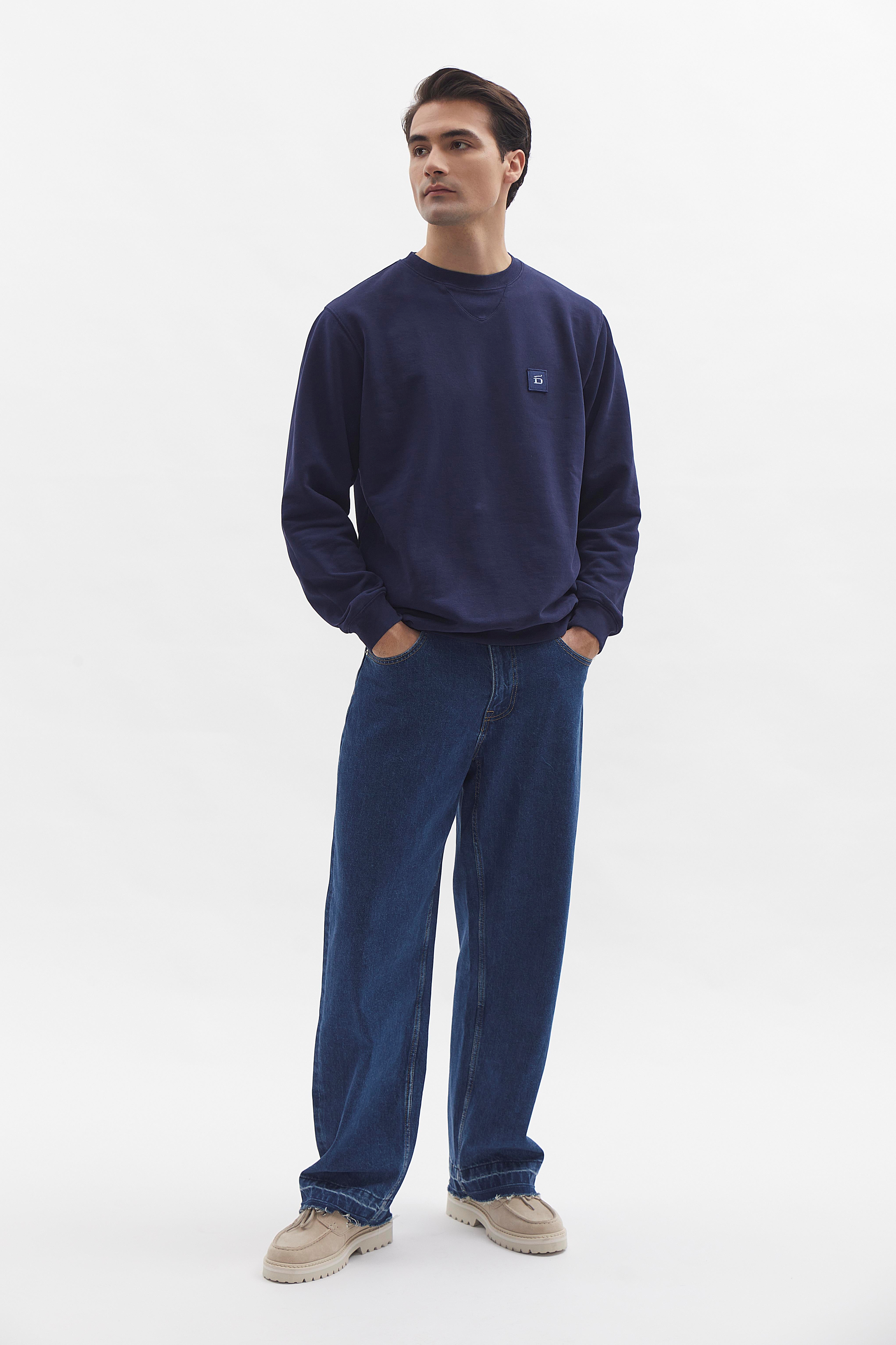 Crewneck Sweater D-Brand, Sweater, Crewneck Sweater, NAVY, Blau, 111225, 111225-410