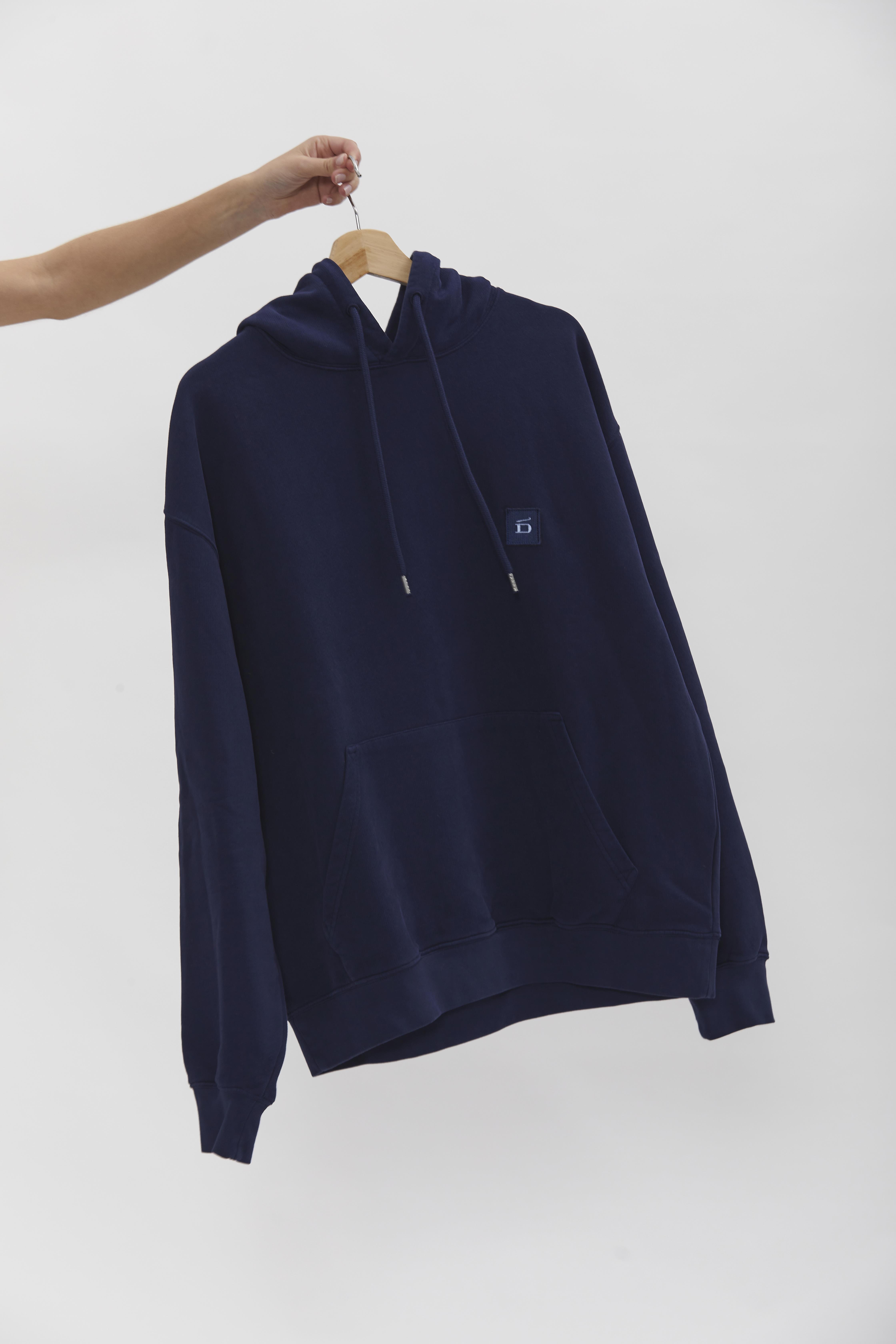 D-Brand, Hoodies, Zip Hoodies, Badge Hoodie, NAVY, Blau, 110002, 110002-410