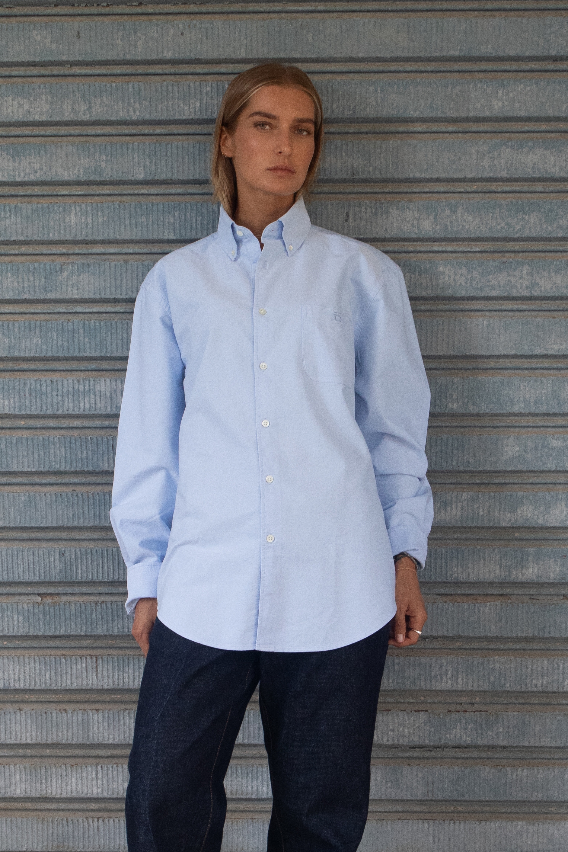 Oxford Shirt D-Brand, Blouses, Oxford Shirt, PALE BLUE, Blau, 217010, 217010-476