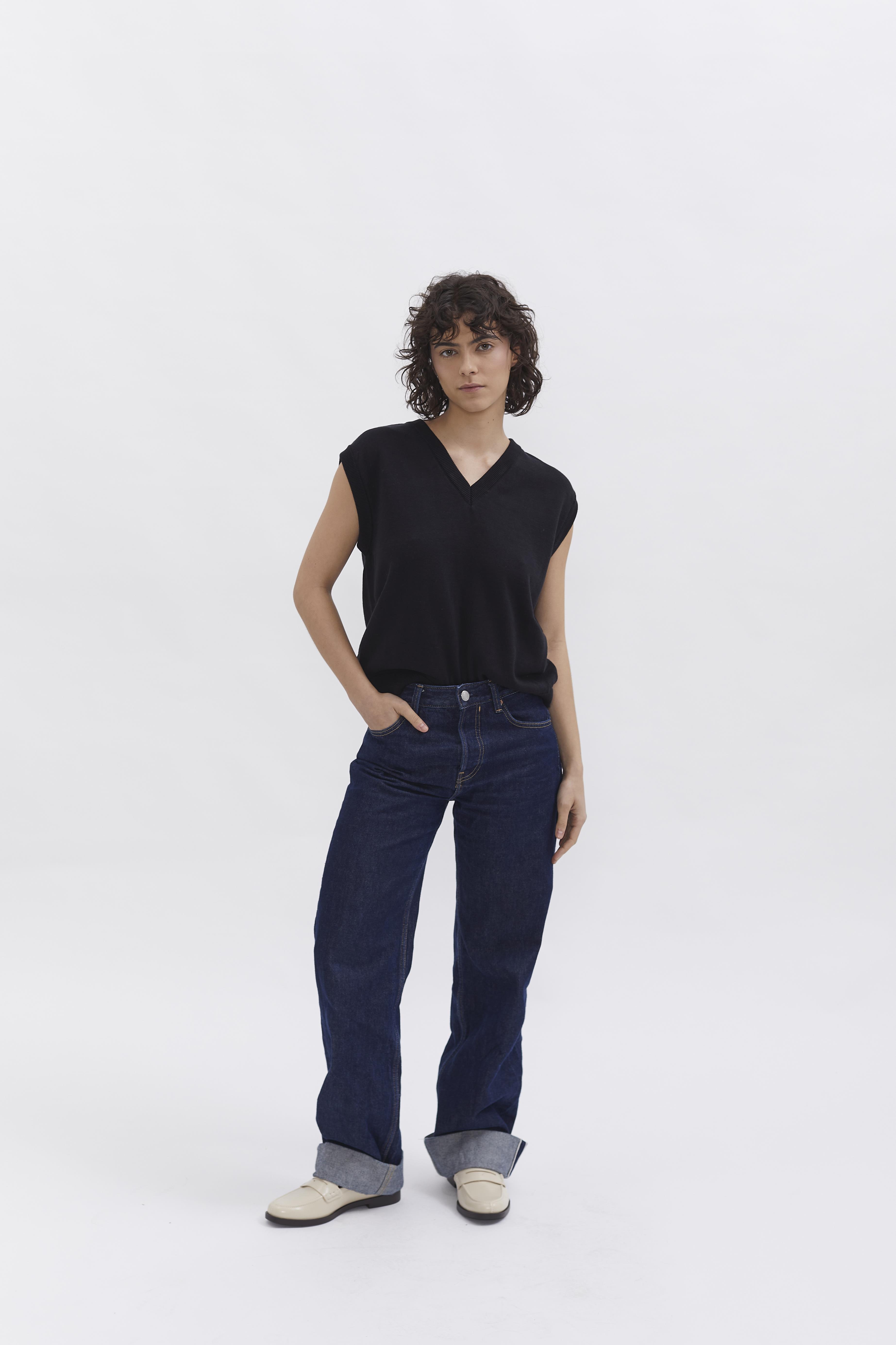 D-Brand, Jackets, Vest, Cardigans, Knit Vest, BLACK, Schwarz, 226301, 226301-100