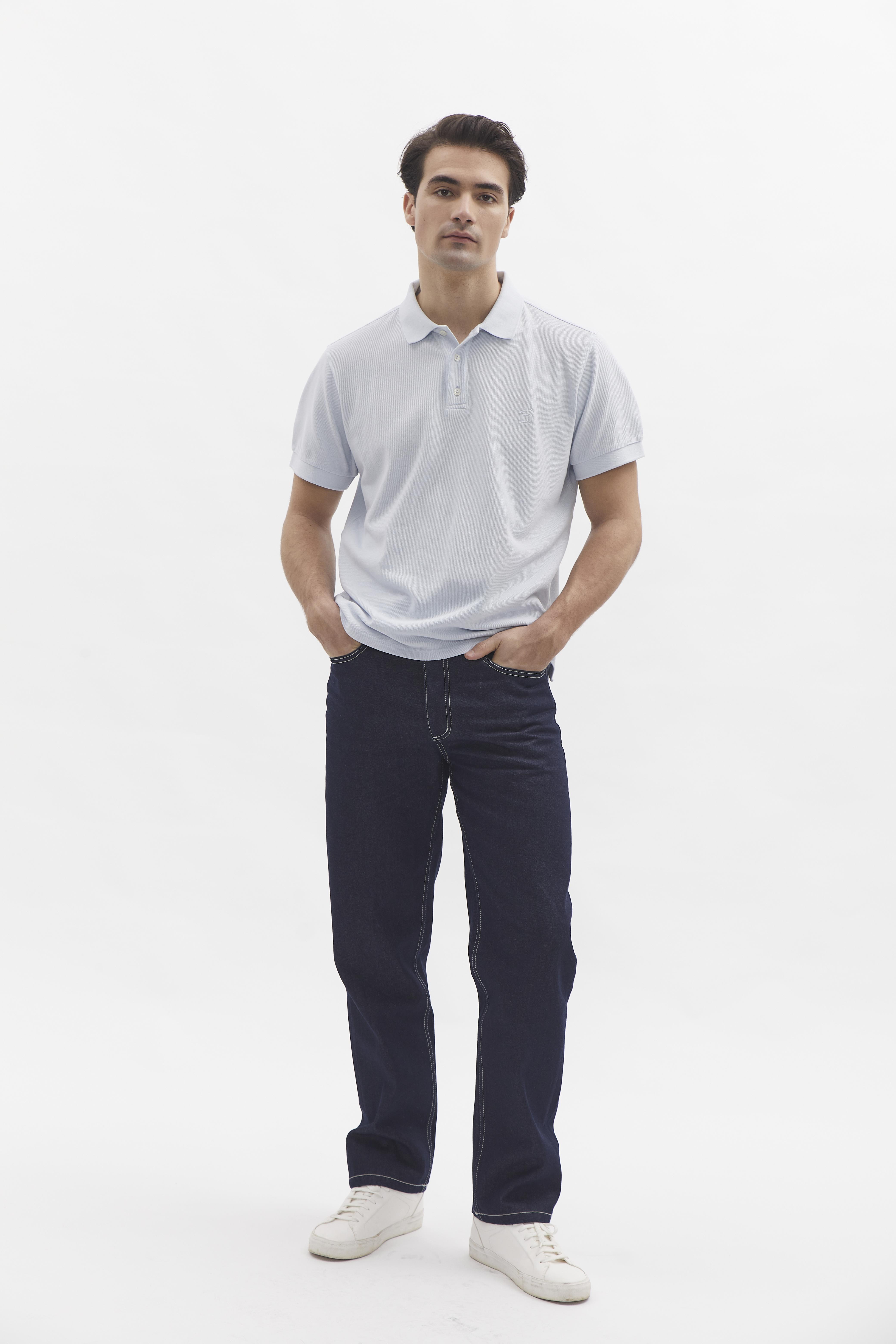 D-Brand, T-Shirts und Polos, D-Pique Polo, POLAR BLUE, Blau, 112310, 112310-408