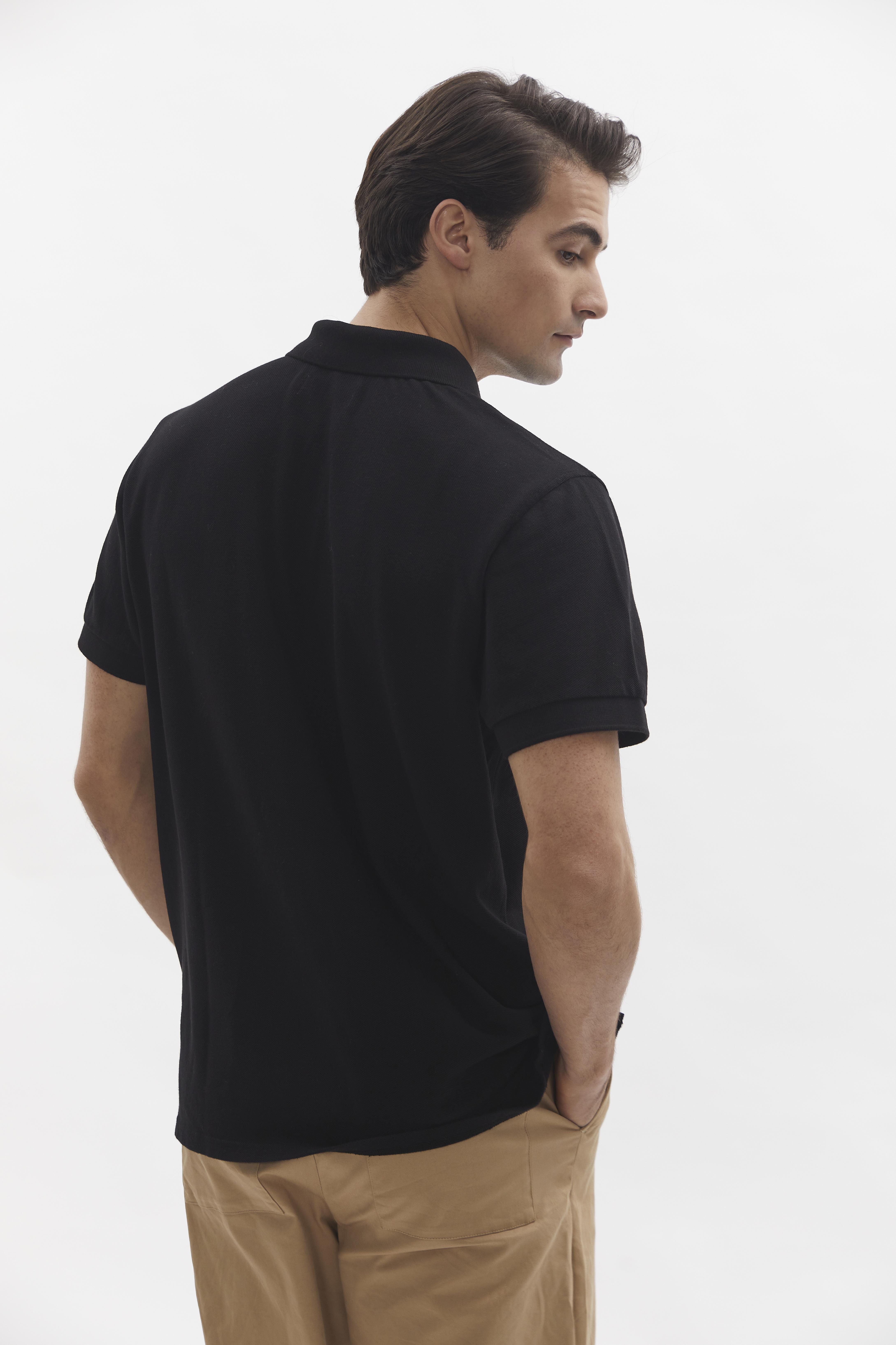 D-Brand, T-Shirts und Polos, D-Pique Polo, BLACK, Schwarz, 112310, 112310-100