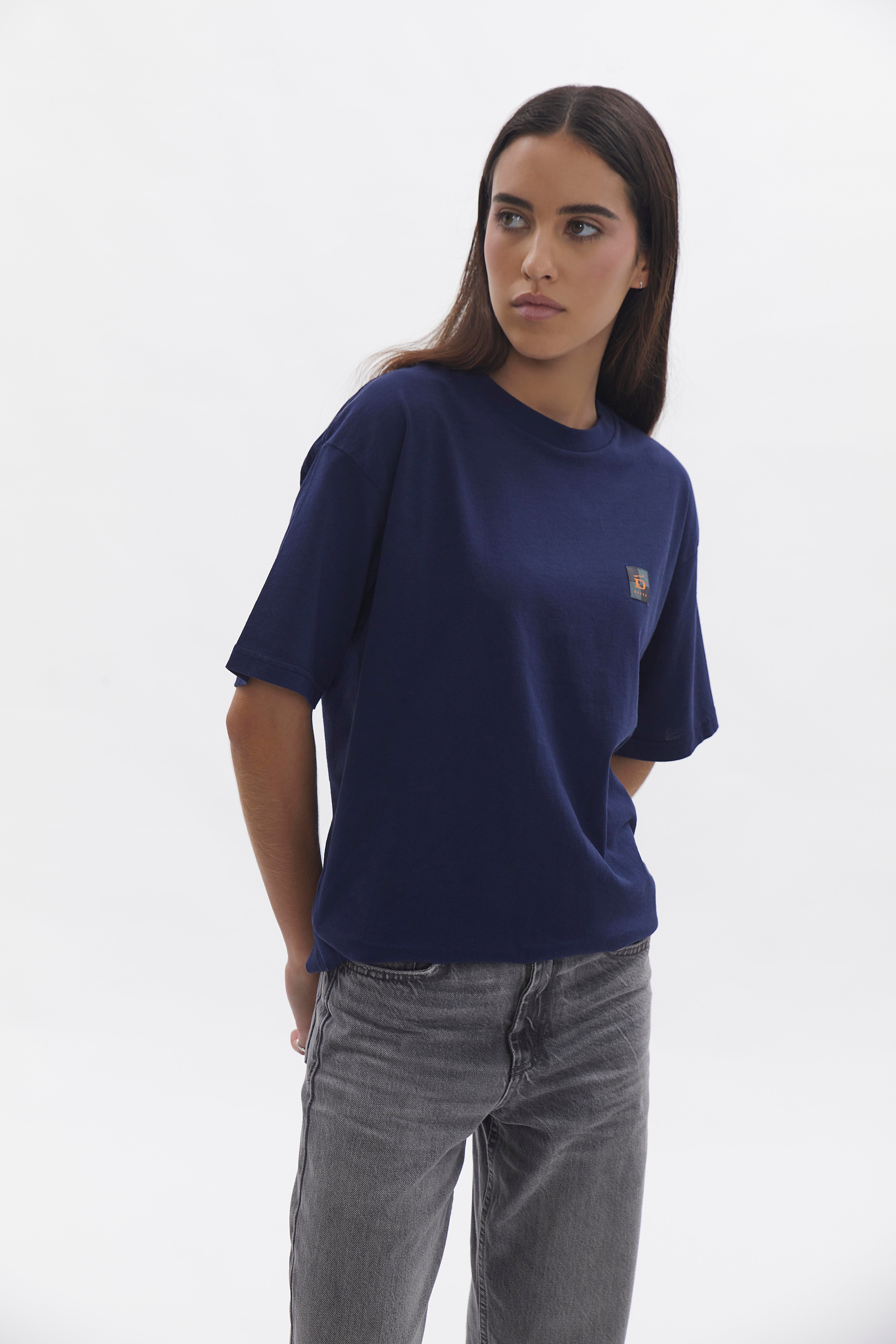Relaxed T-Shirt D-Brand, T-Shirts, Polos und Tops, Relaxed T-Shirt, NAVY, Blau, 222203, 222203-410