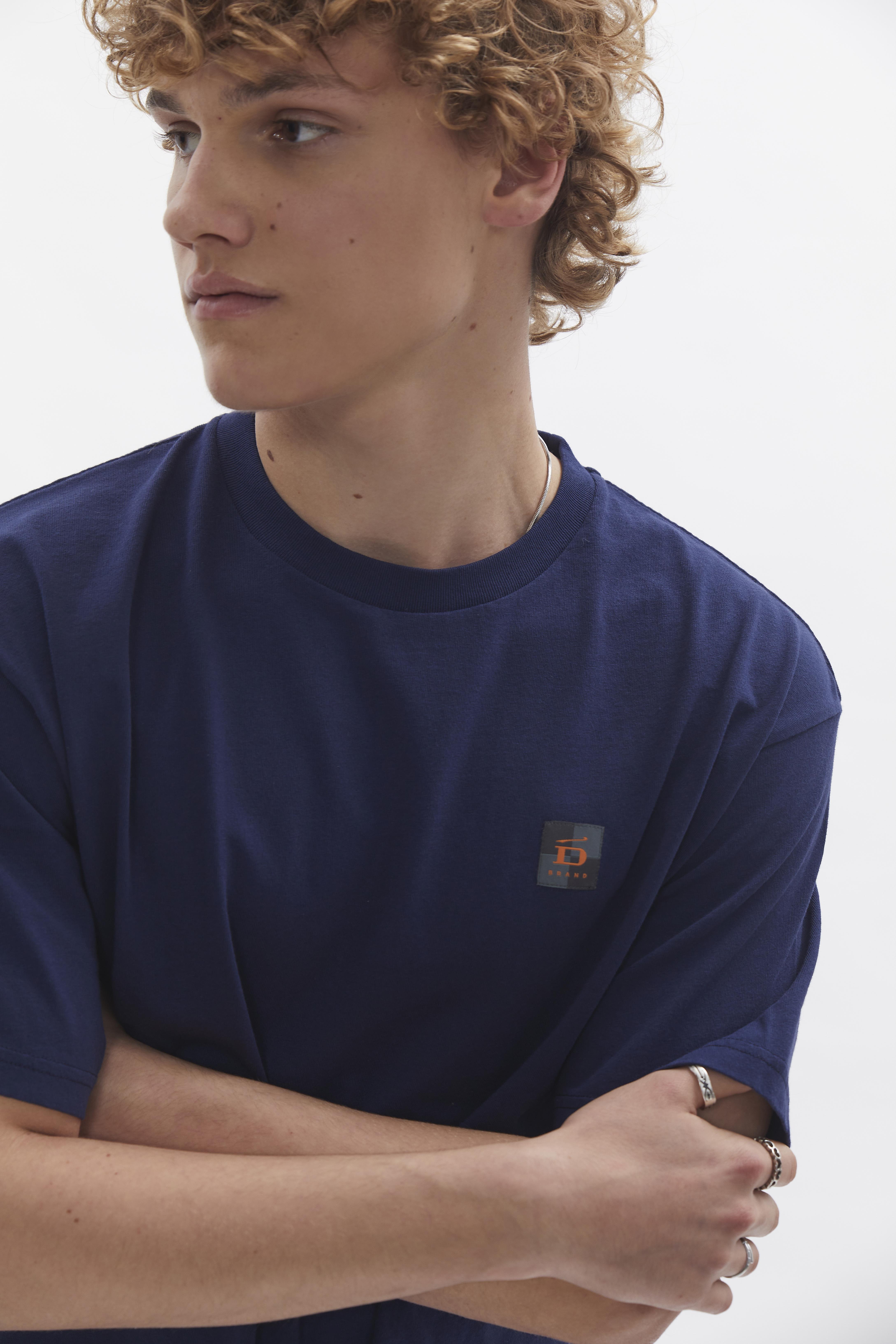 Relaxed T-Shirt D-Brand, T-Shirts und Polos, Relaxed T-Shirt, NAVY, Blau, 112201, 112201-410