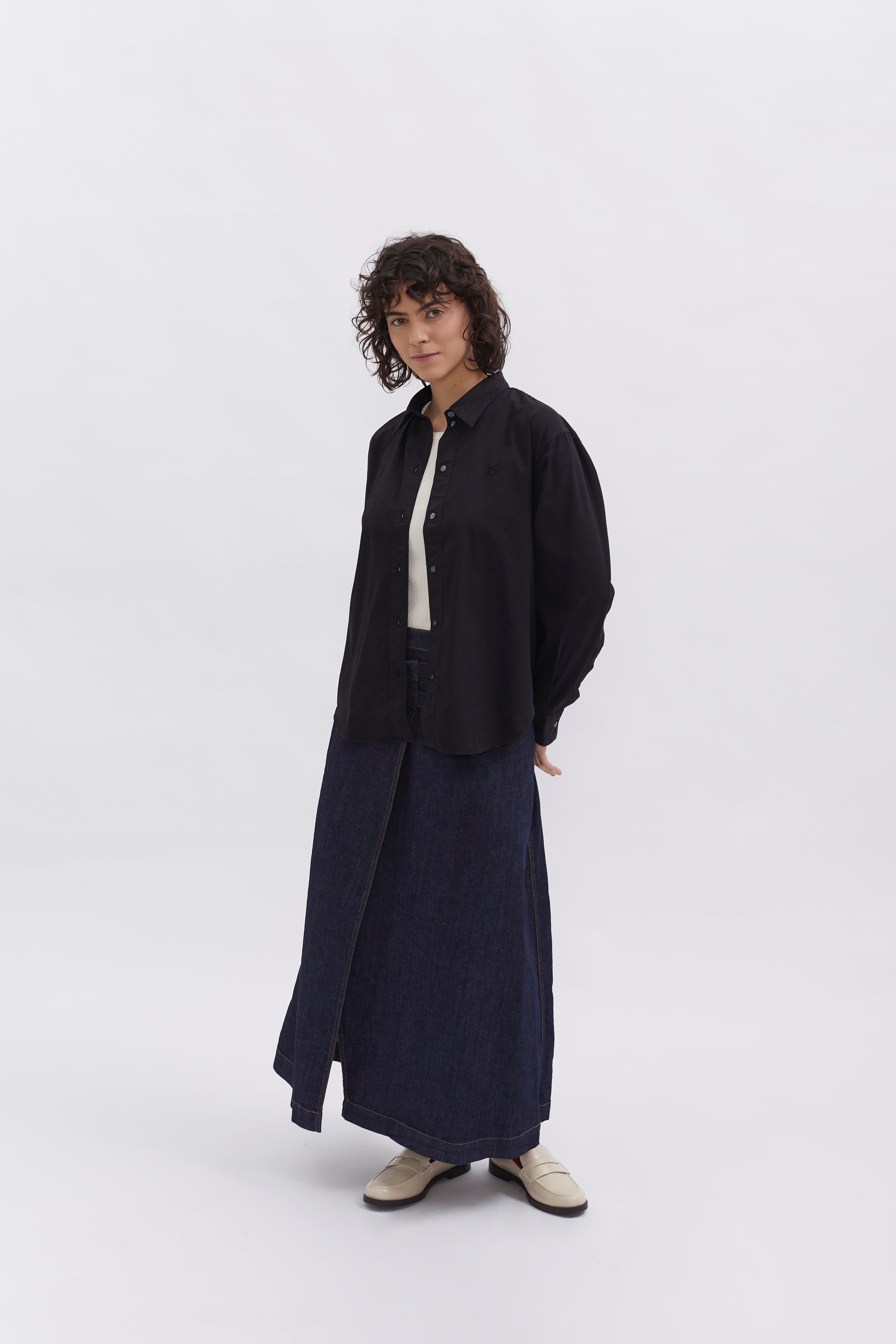 Boxed Fit Bluse D-Brand, Blouses, Boxed Fit Bluse, BLACK, Schwarz, 227010, 227010-100