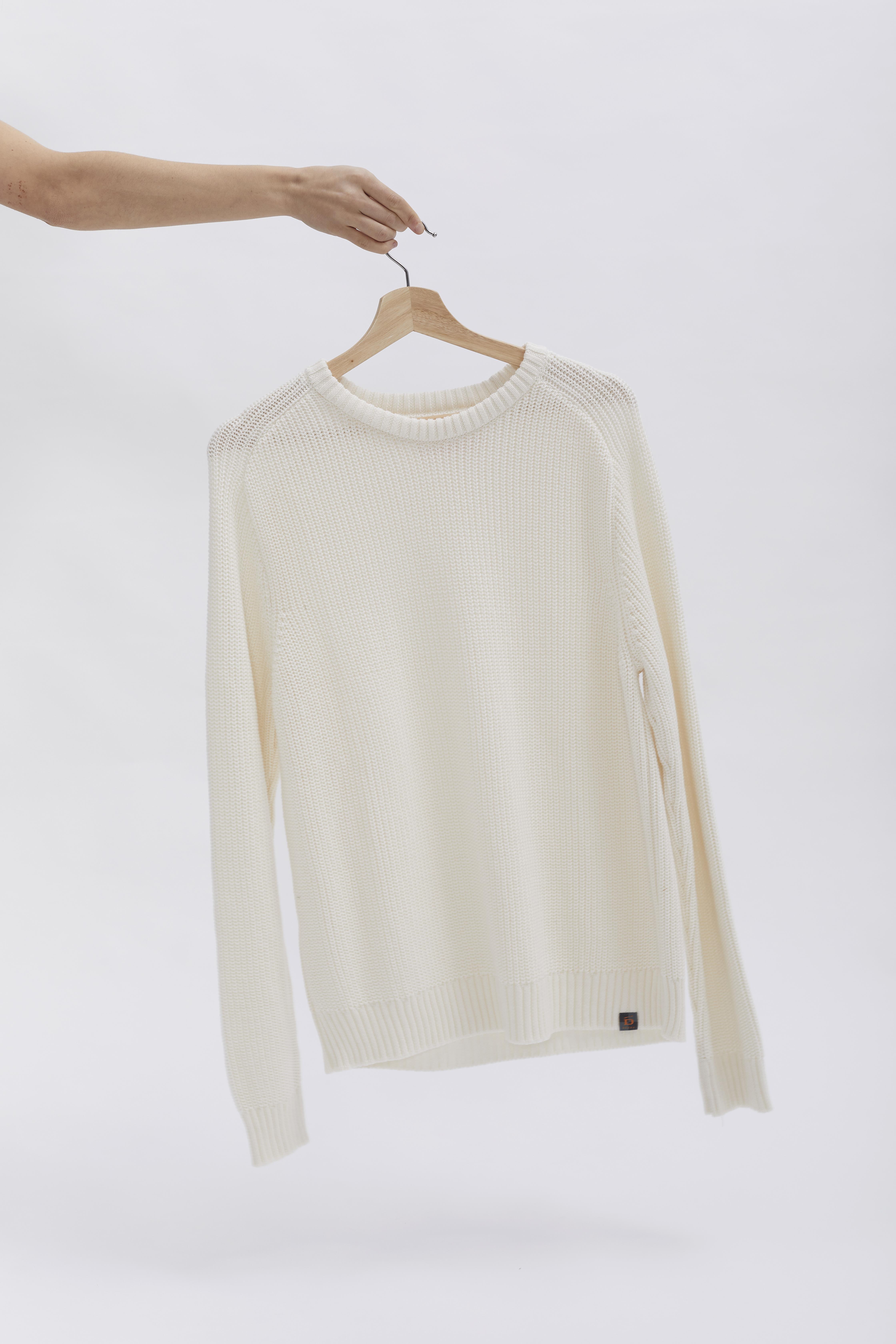 D-Brand, Pullover, Knit Crewneck, OFFWHITE, Weiß, Creme, 115201, 115201-130