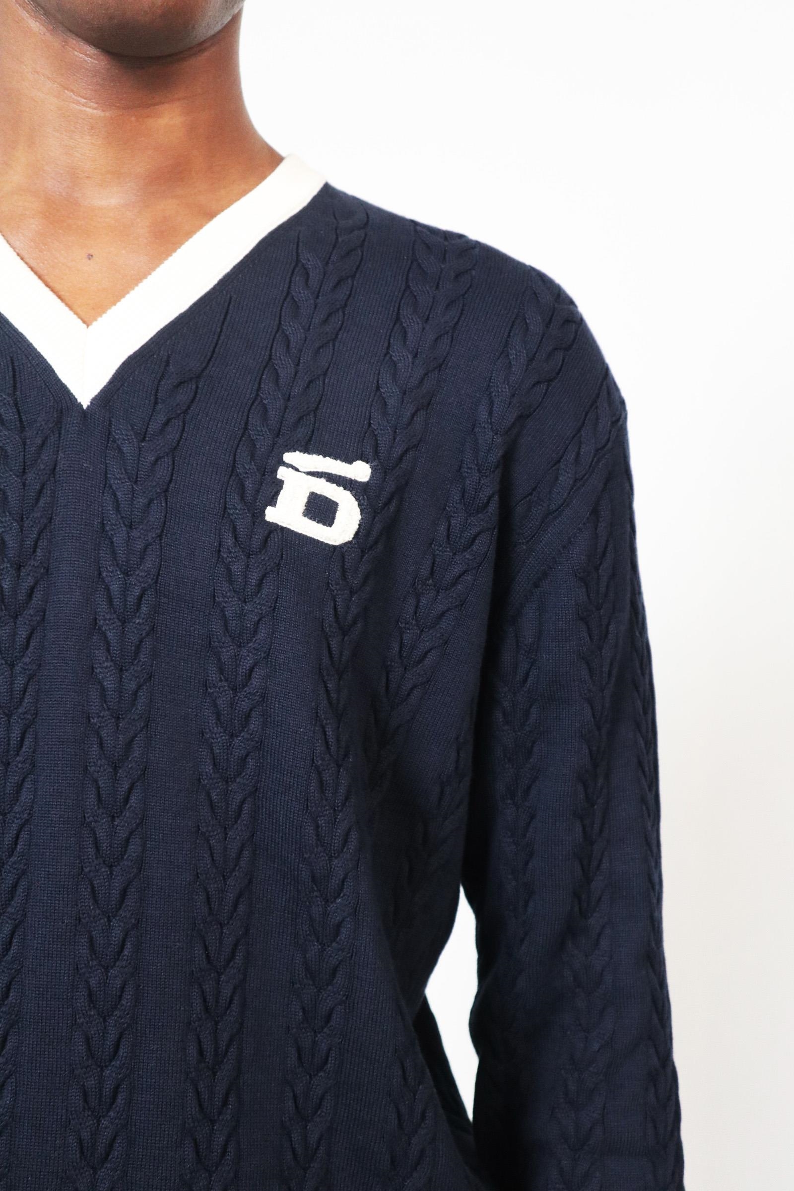 D-Brand, Pullover, College Cable Knit , NAVY, Blau, 115230, 115230-410