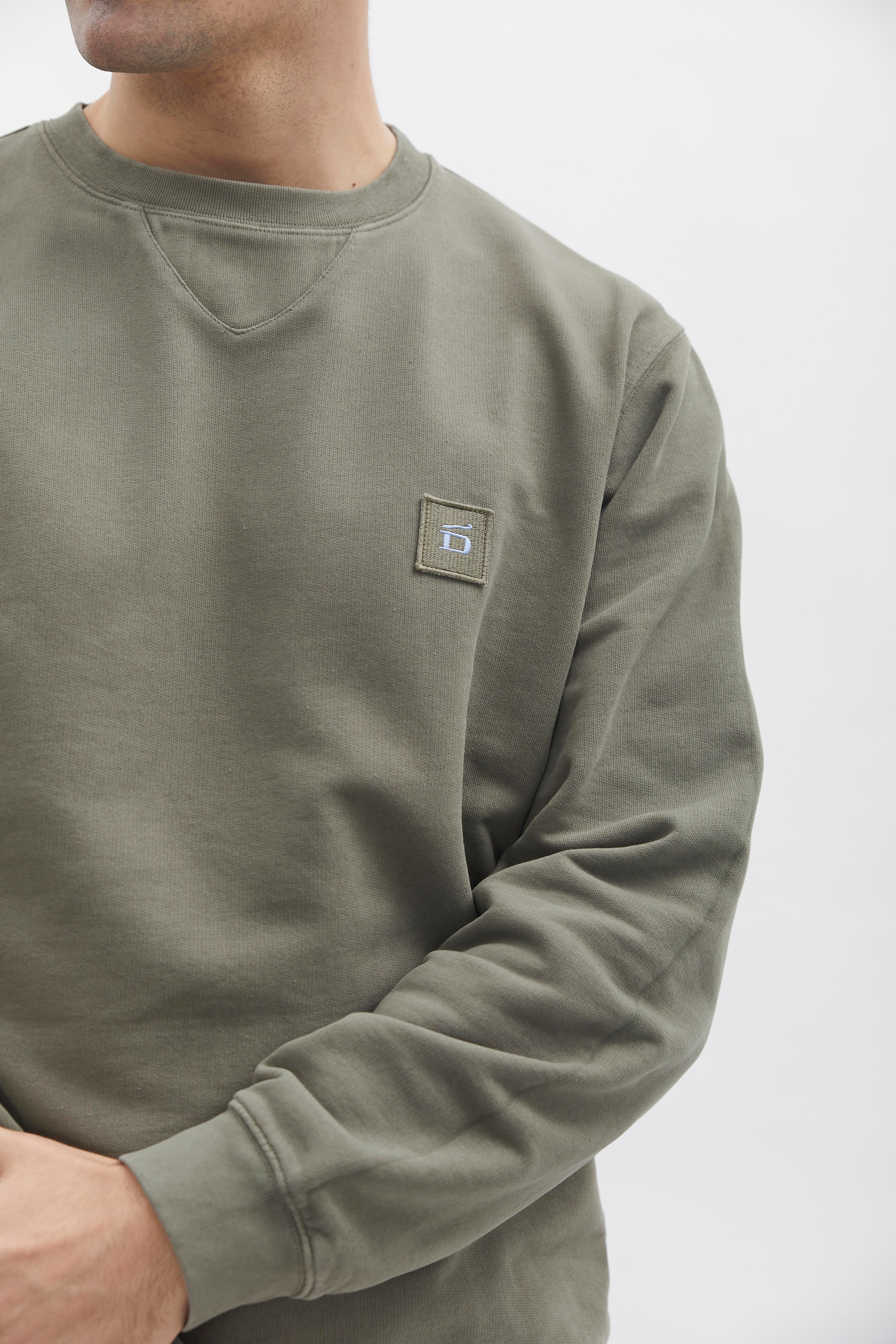 Crewneck Sweater D-Brand, Sweater, Crewneck Sweater, DUSTY OLIVE, Grün, 111225, 111225-322
