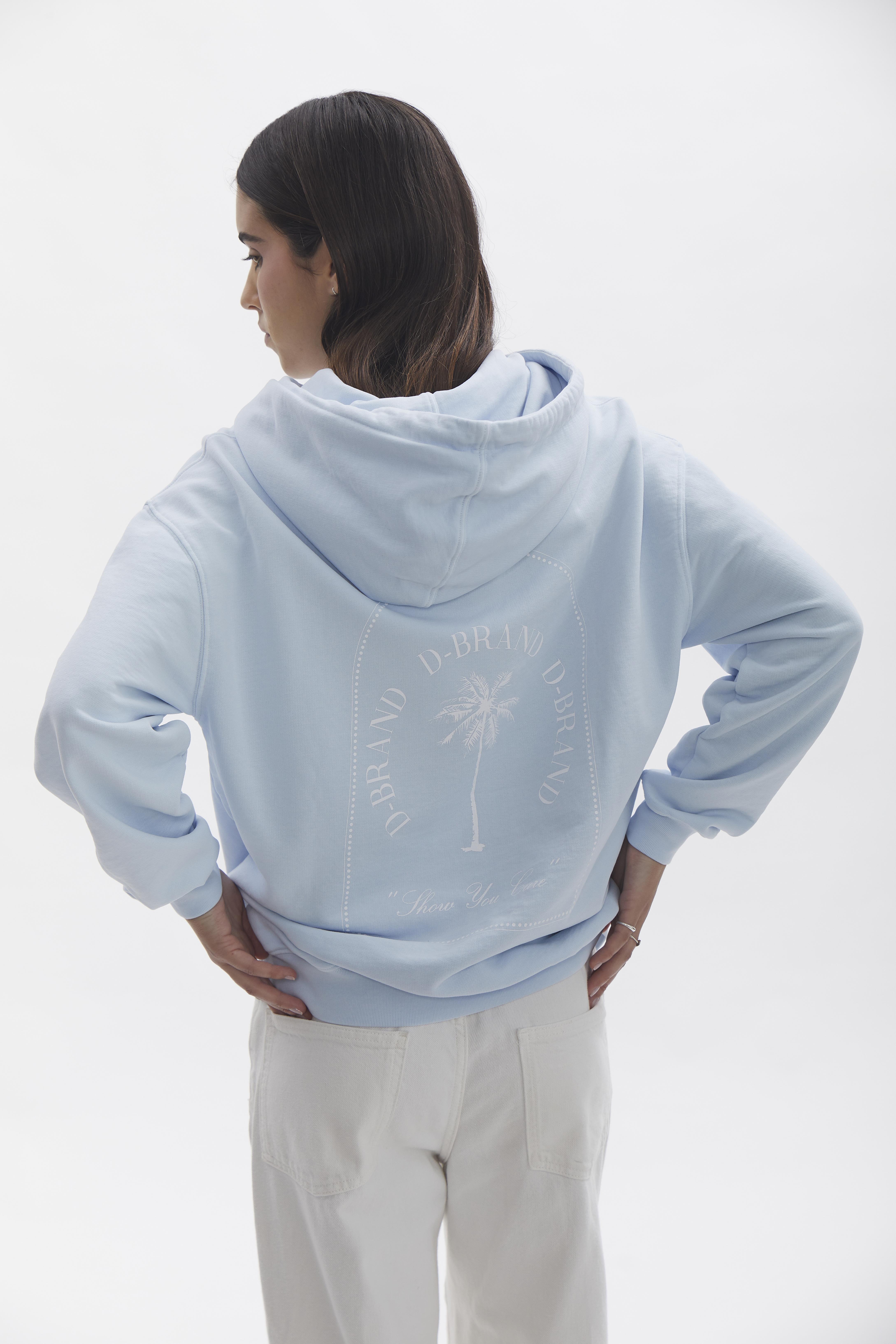 D-Brand, Hoodies, Zip Hoodies, D-Hoodie, ICE BLUE, 220101, 220101-407