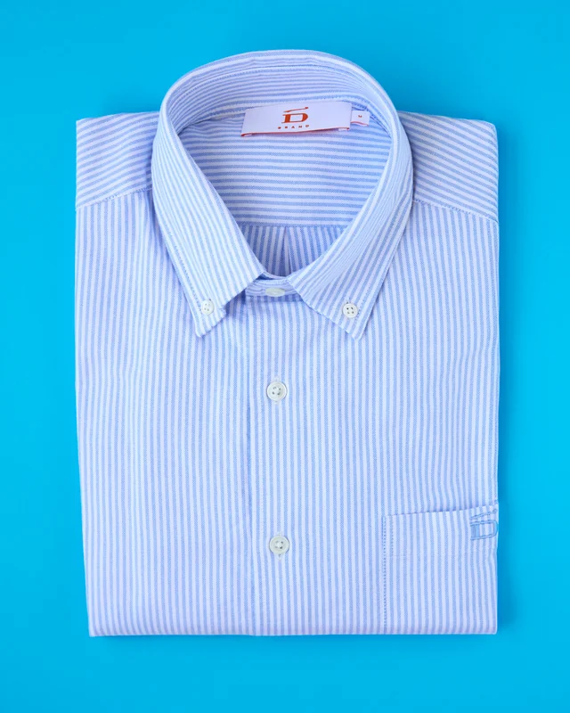 Pinstripe Oxford Shirt Sky Blue
