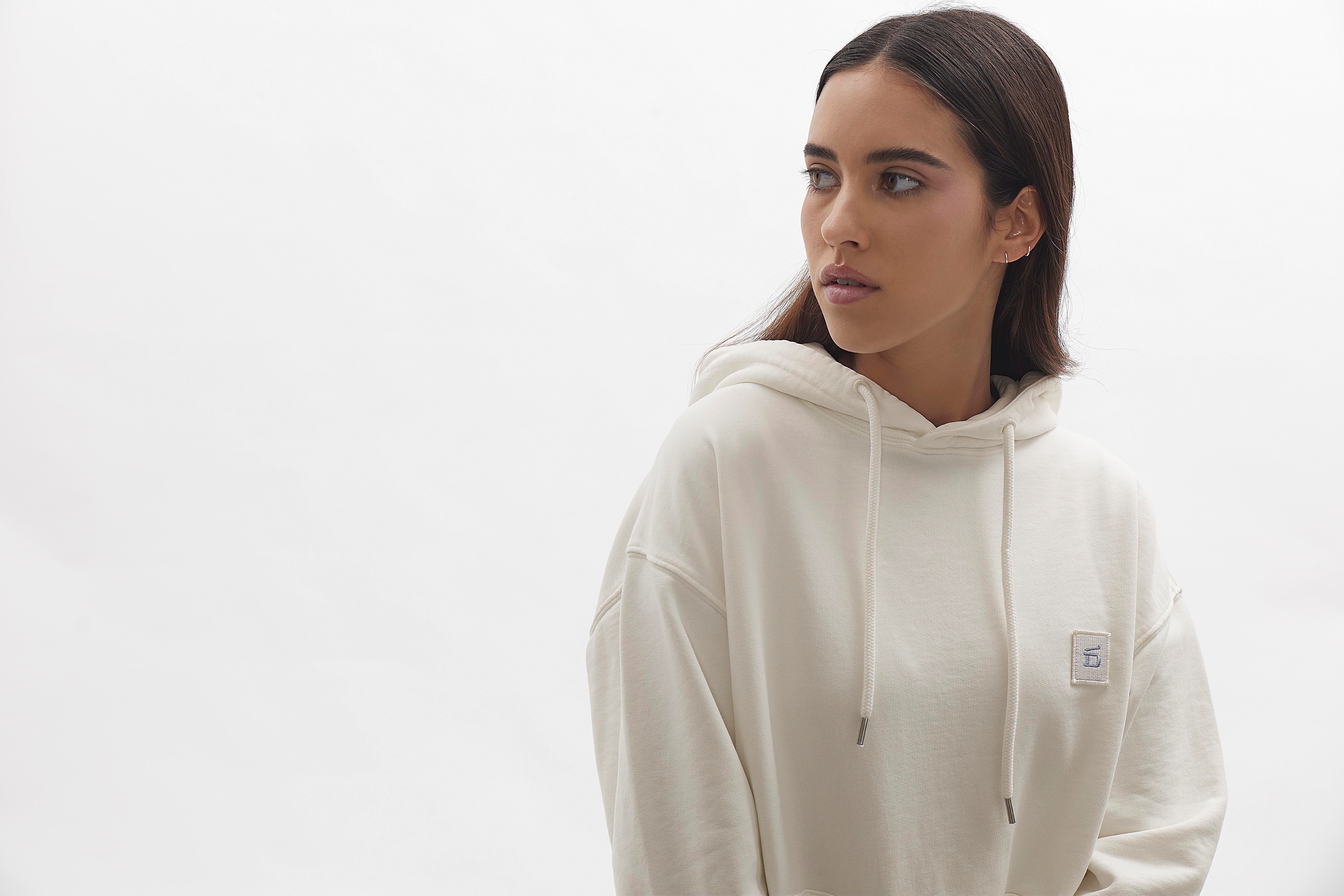 Badge Hoodie D-Brand, Hoodies, Zip Hoodies, Badge Hoodie, EGGNOG, Creme, 220001, 220001-113