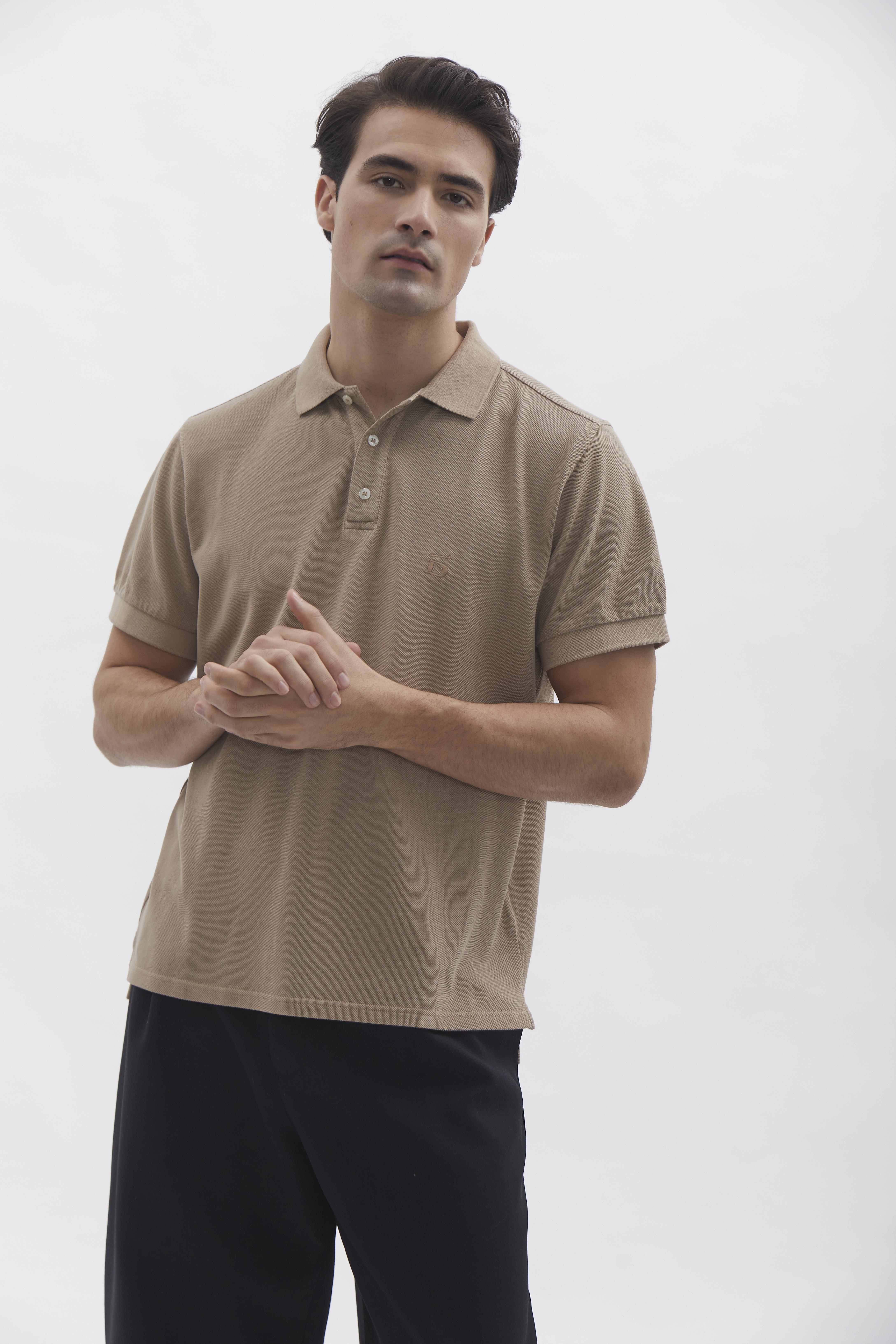 D-Brand, T-Shirts und Polos, D-Pique Polo, ALMOND, Braun, 112310, 112310-252