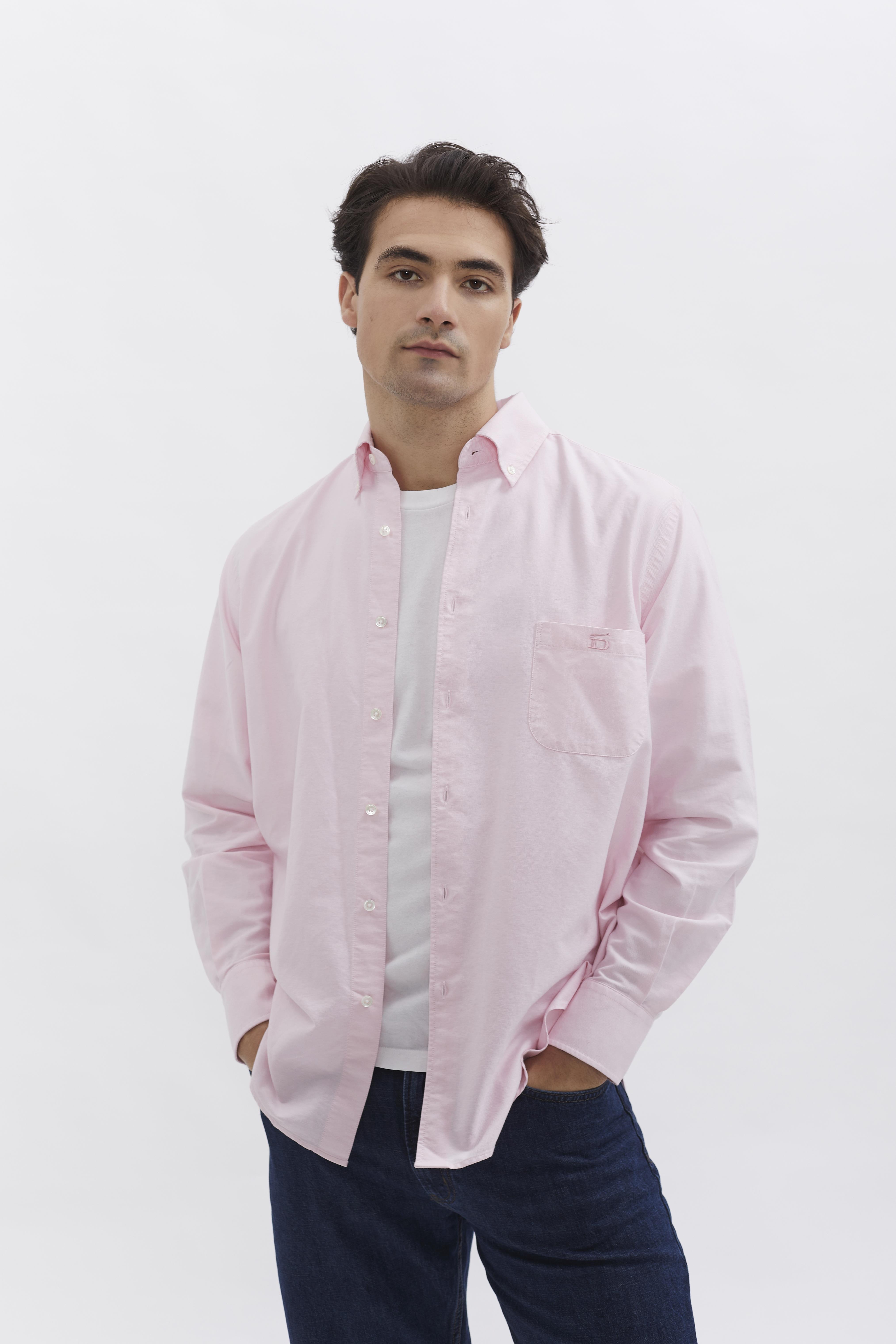 Oxford Shirt D-Brand, Shirts, Oxford Shirt, ROSE, Rosa, 117010, 117010-690