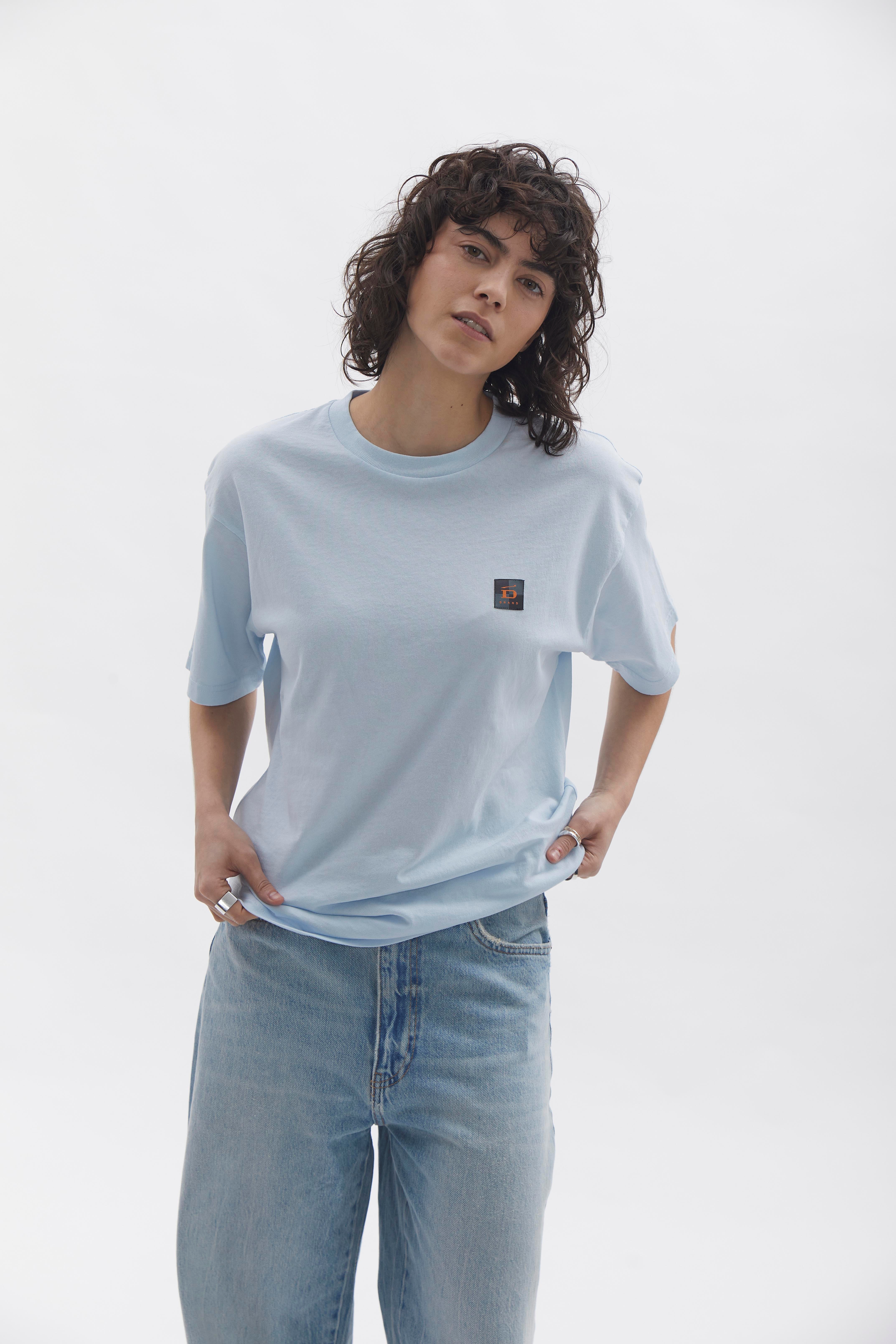 Relaxed T-Shirt D-Brand, T-Shirts, Polos und Tops, Relaxed T-Shirt, POLAR BLUE, Blau, 222203, 222203-408