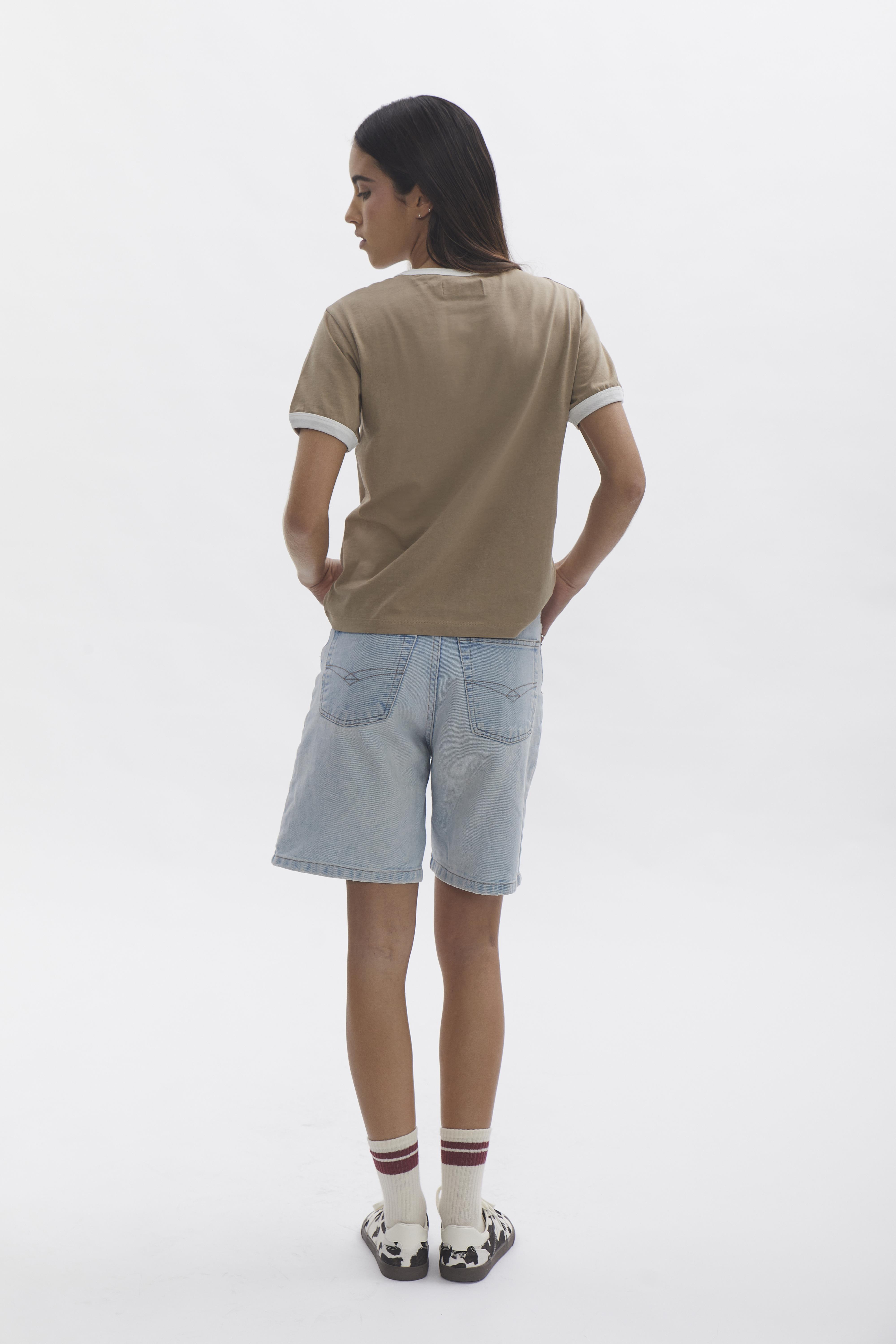 D-Brand, T-Shirts, Polos und Tops, Ringer T-Shirt, ALMOND, Braun, 222207, 222207-252
