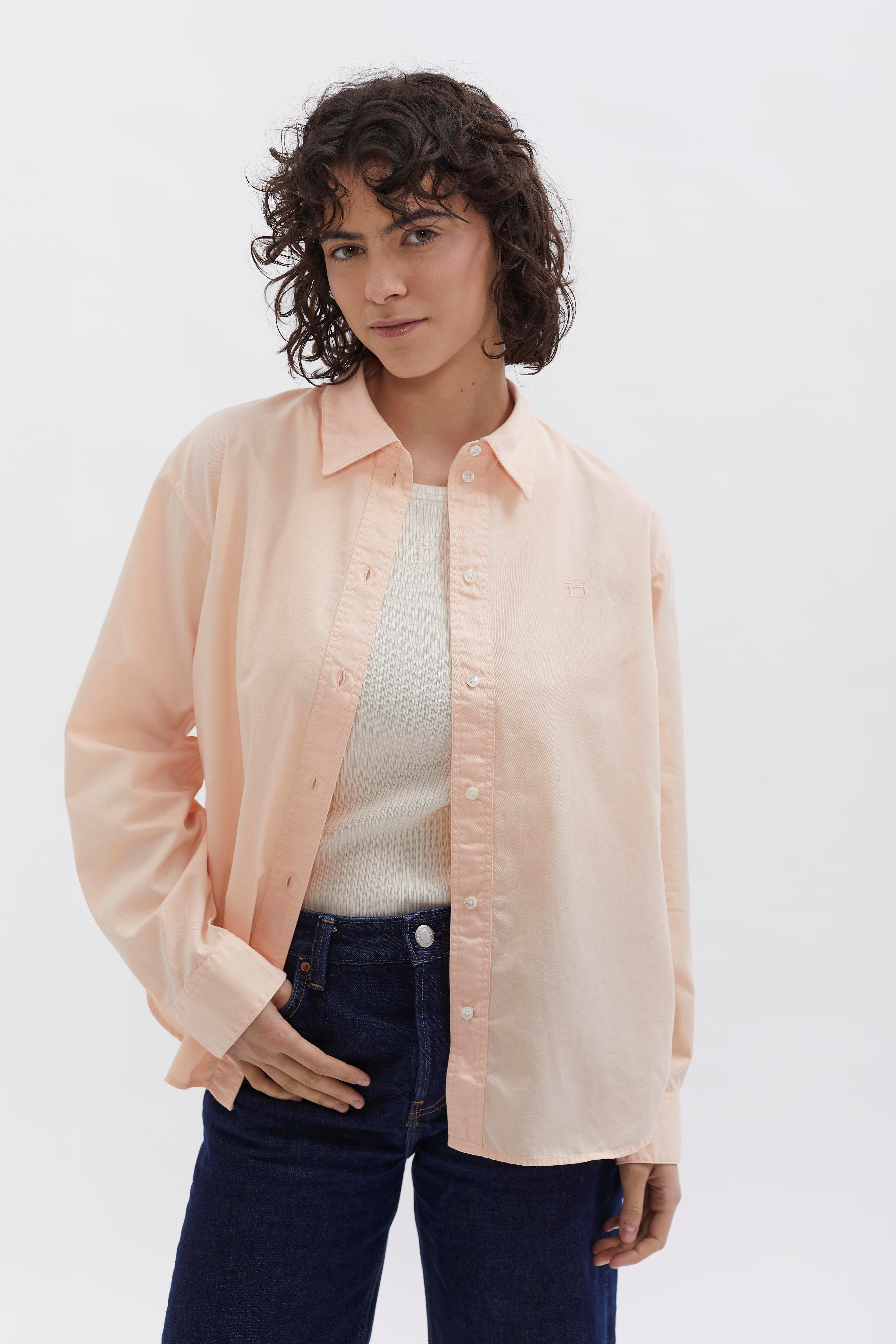 Boxed Fit Bluse D-Brand, Blouses, Boxed Fit Bluse, SALMON, Lachs, 227010, 227010-680